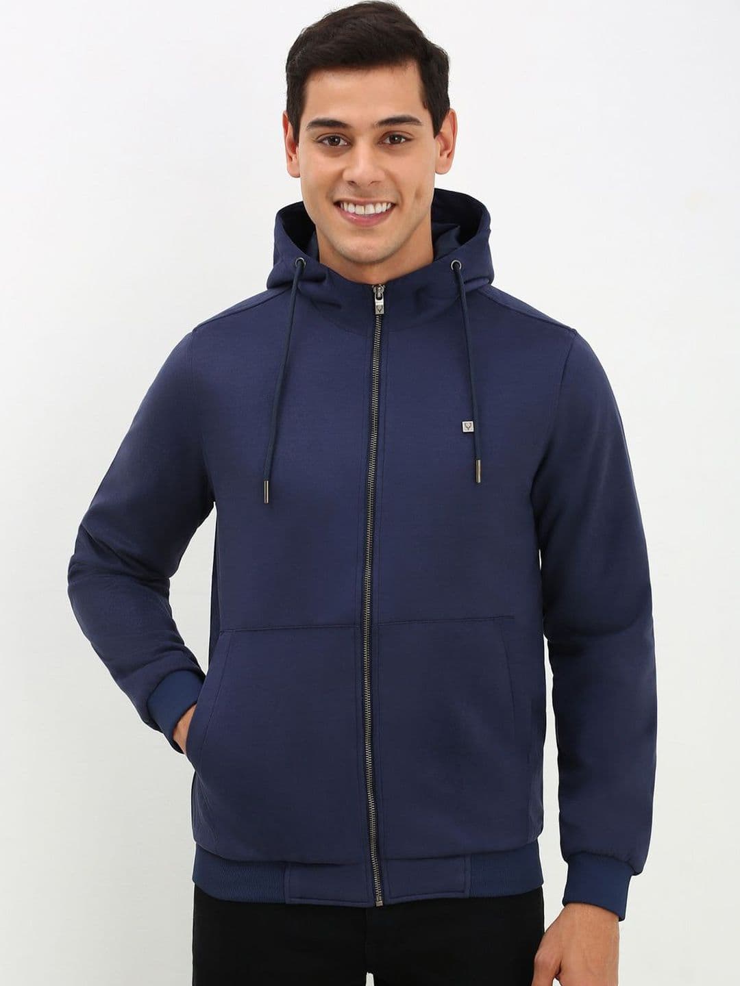 Allen Solly Men Solid Hooded Jacket - view 1