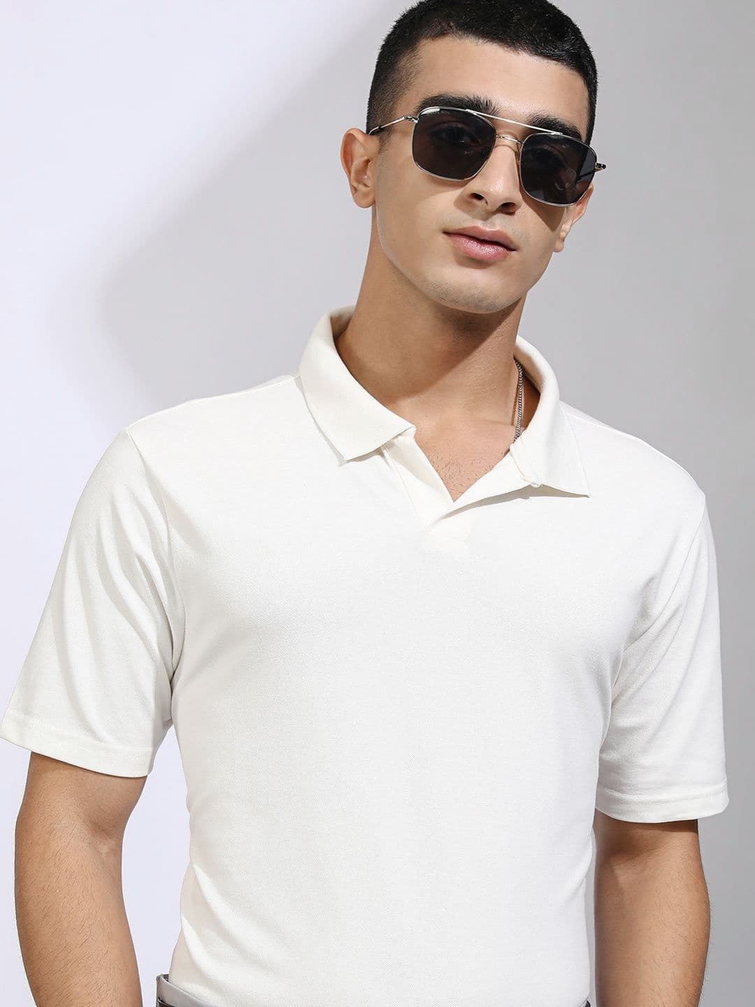 HIGHLANDER Men Slim Fit Polo Collar T-shirt - view 1