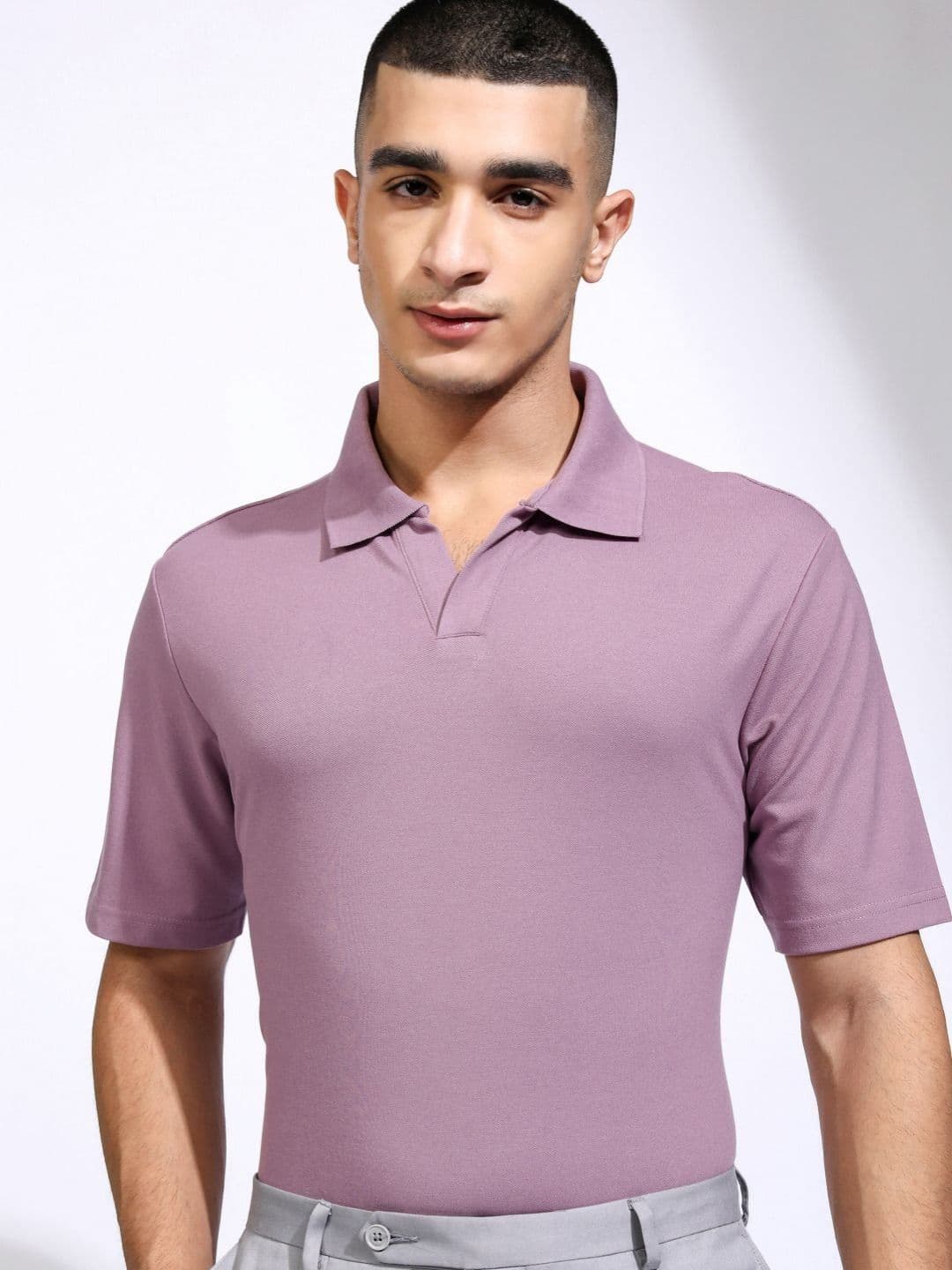 HIGHLANDER Men Polo Collar Relaxed Fit T-shirt - view 1