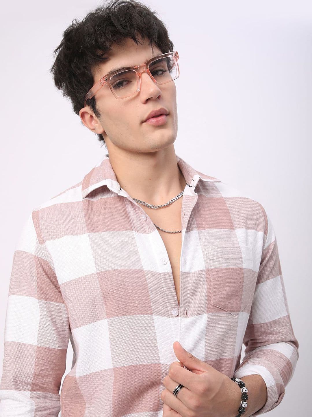 VASTRADO Pure Cotton Classic Slim Fit Checked Casual Shirt - view 1
