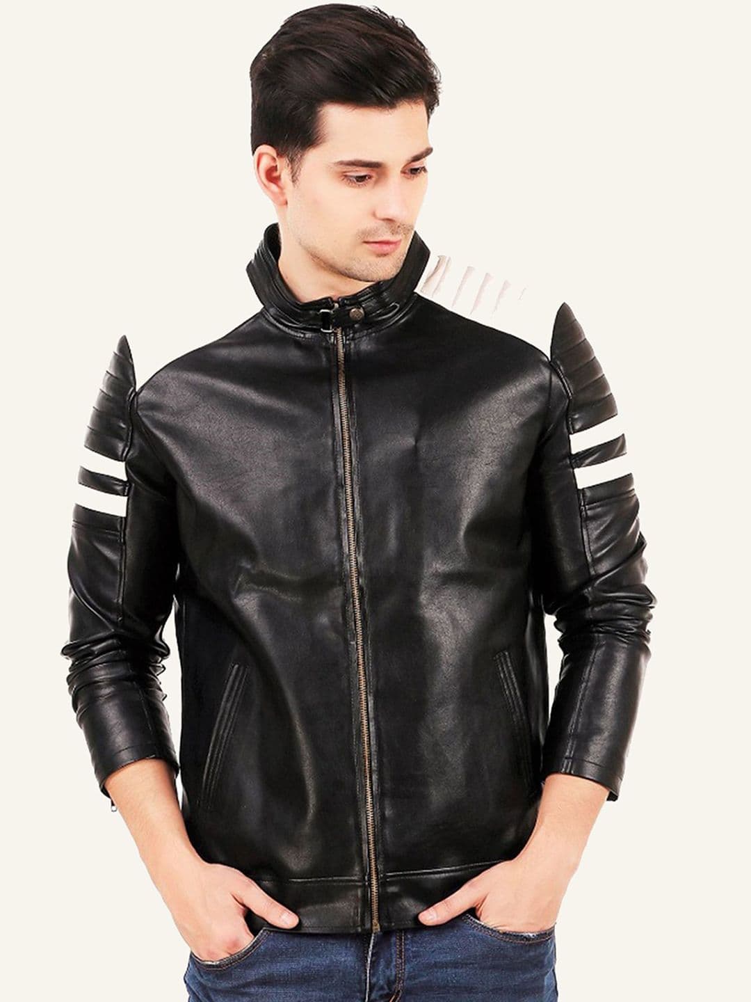 Leather Retail Men Biker Jacket - view 1