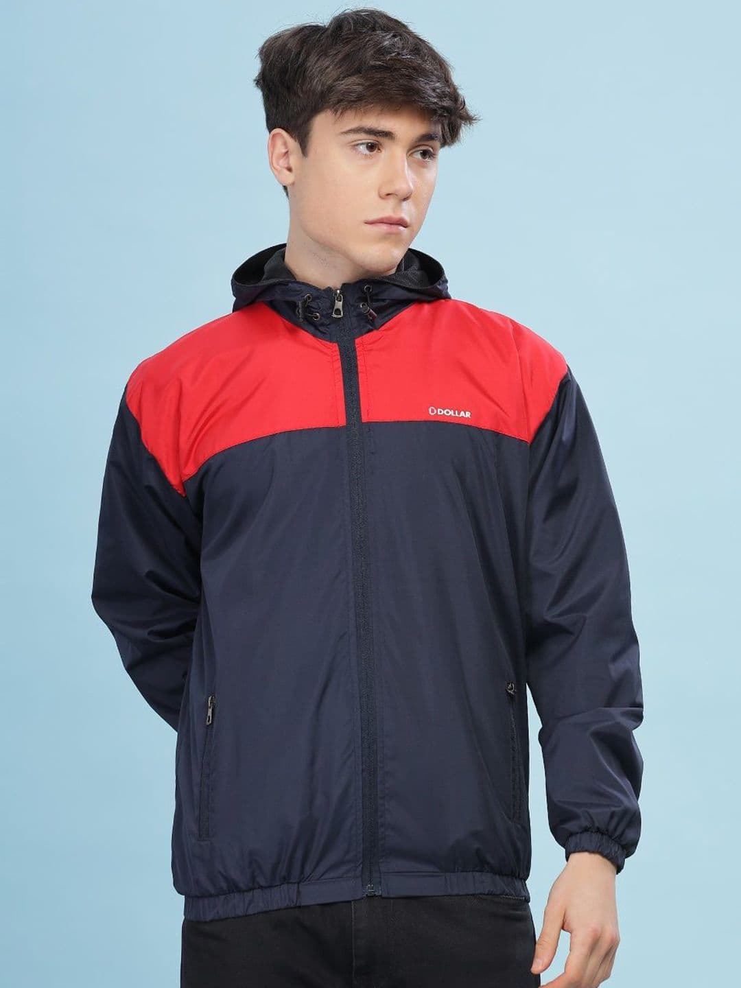 Dollar Men Colourblock Light Weight Windcheater with UV Protection and Pockets and Hood - view 1