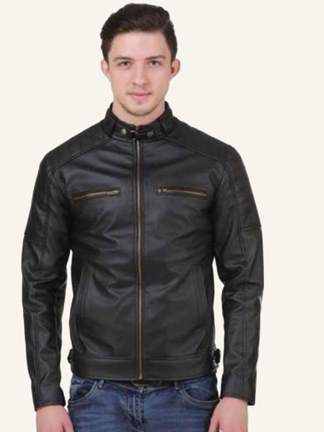 Leather Retail Men Biker Jacket - view 1