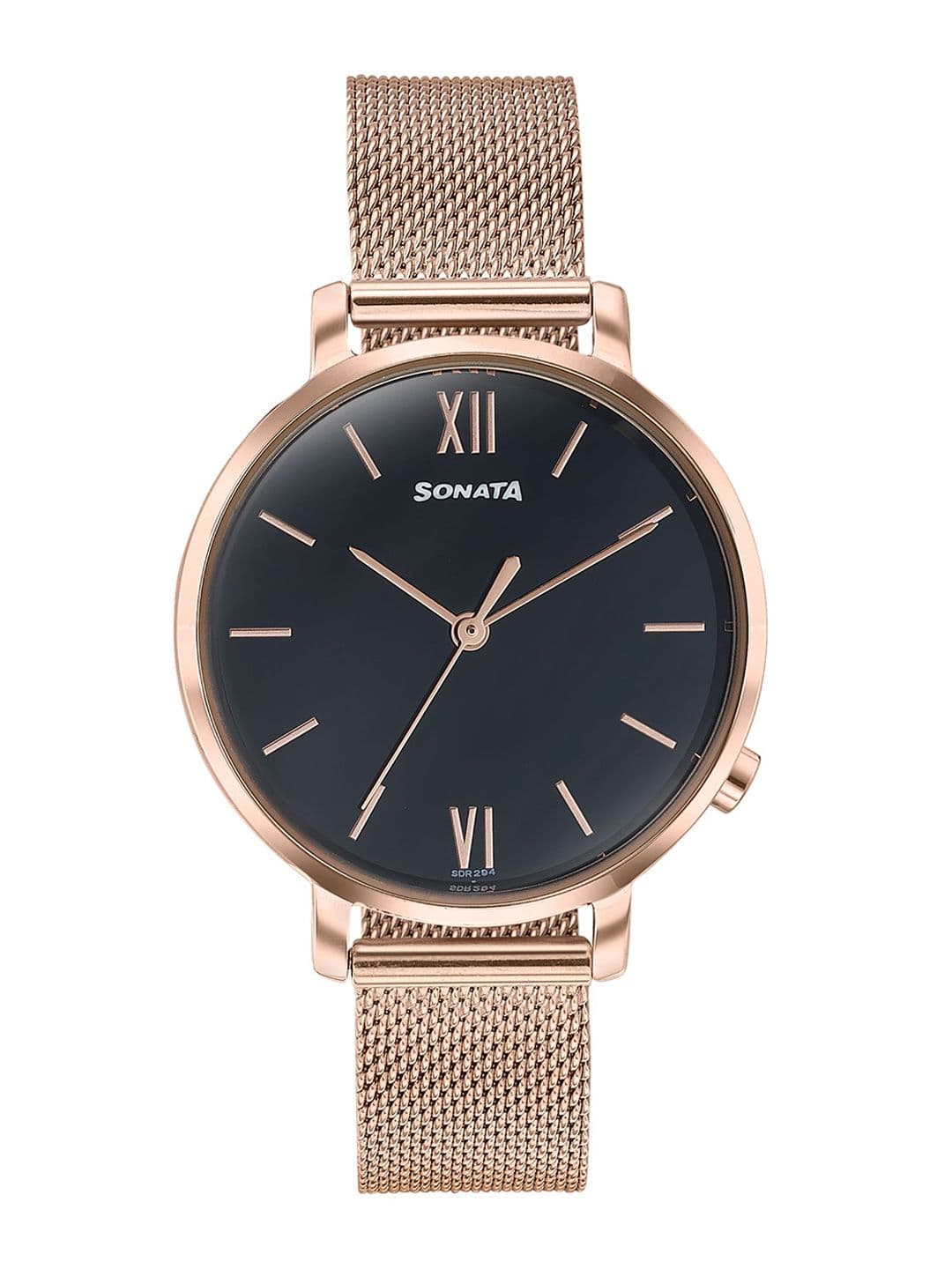Sonata Women Stainless Steel Straps Quartz Analogue Watch 87045WM03W - view 1