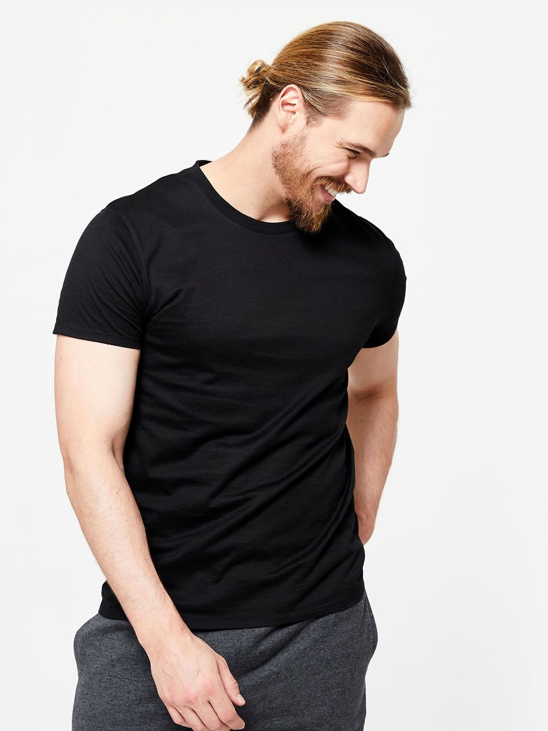 Decathlon Domyos - Men Black Stretchable Gym T-Shirt - view 1