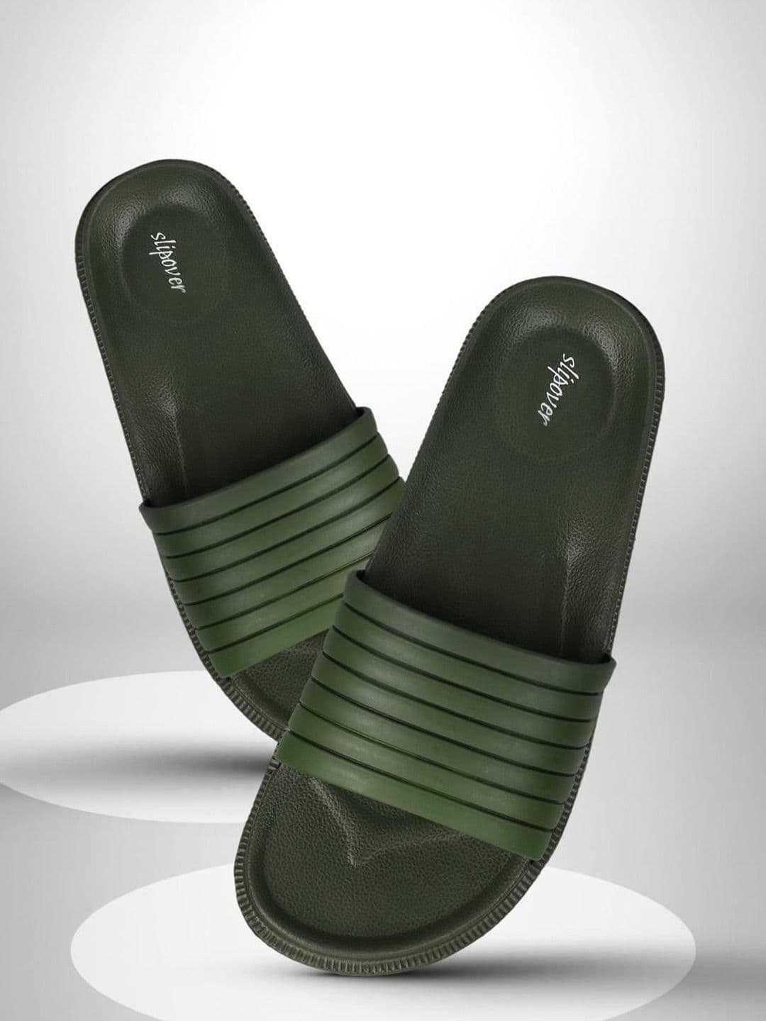 Slipover Men Colourblocked Sliders - view 1