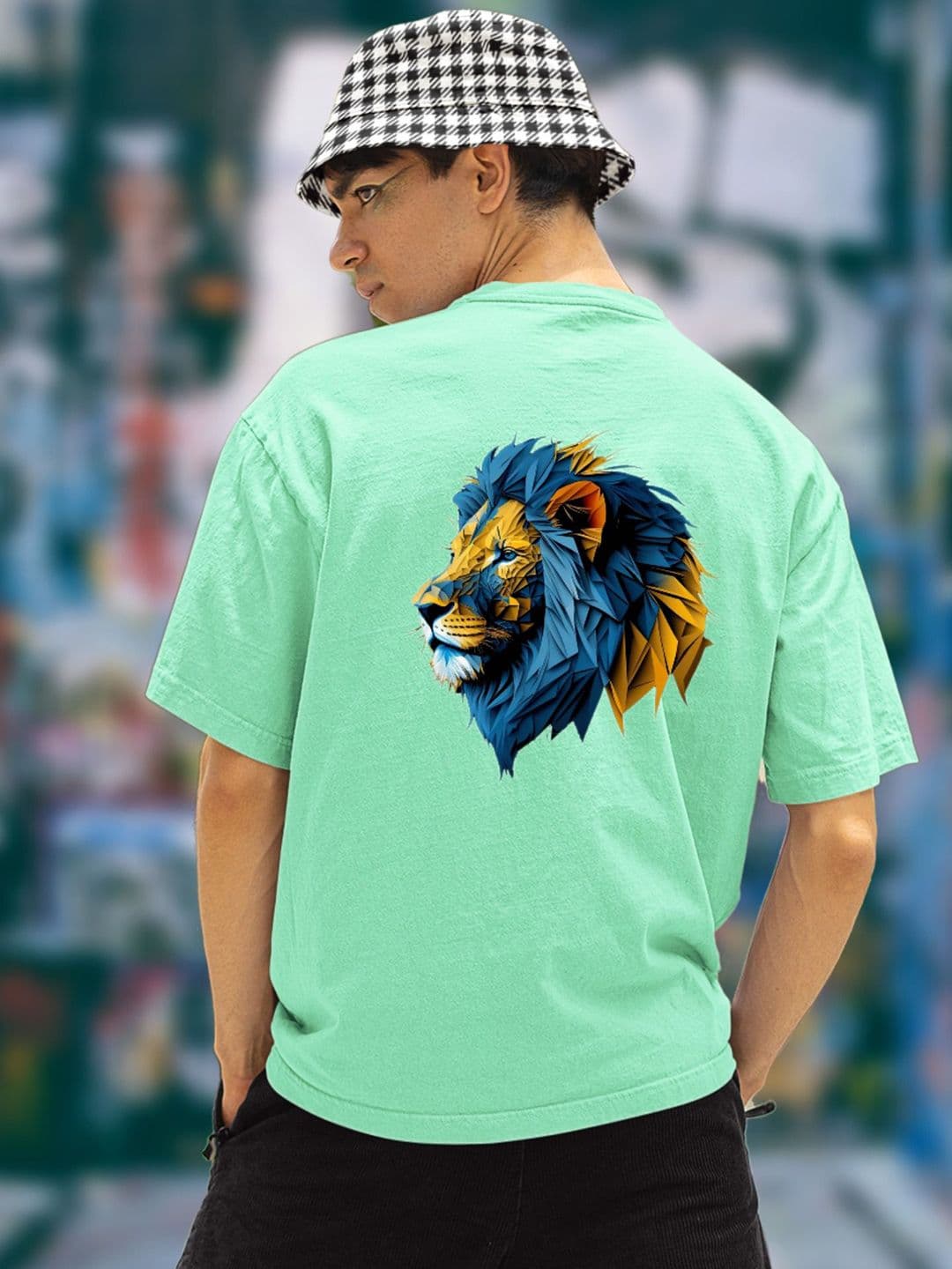 Elibolz Men Printed Drop-Shoulder Sleeves Bio Finish T-shirt - view 1
