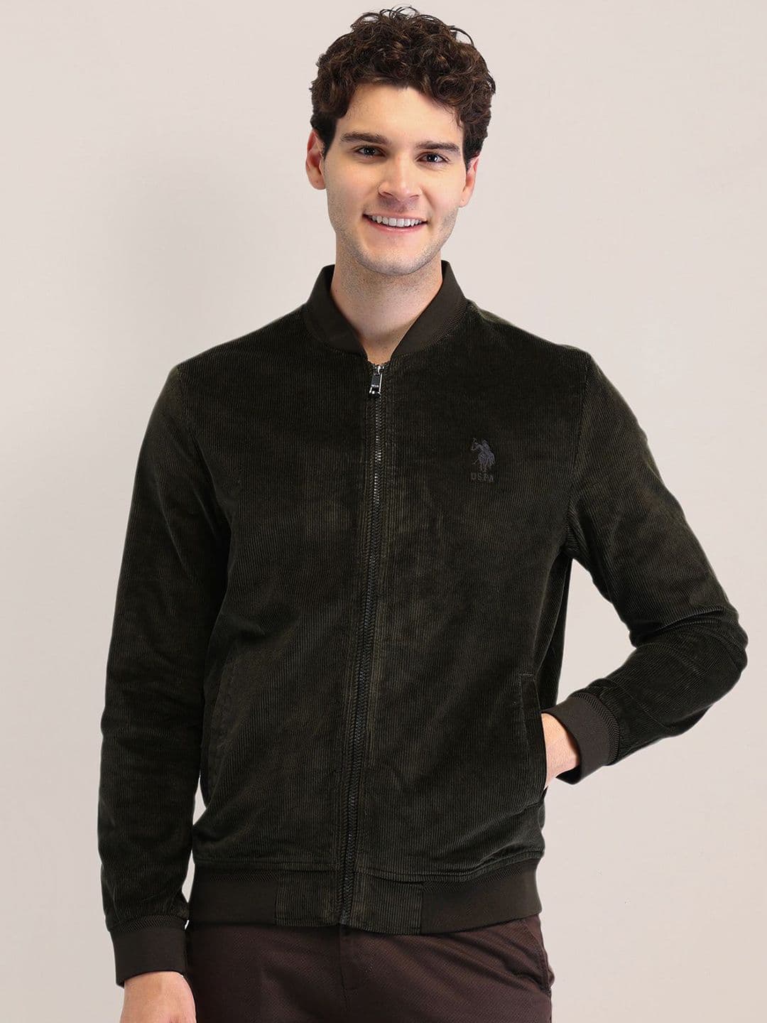 U.S. Polo Assn. Men Brand Logo Bomber Jacket - view 1