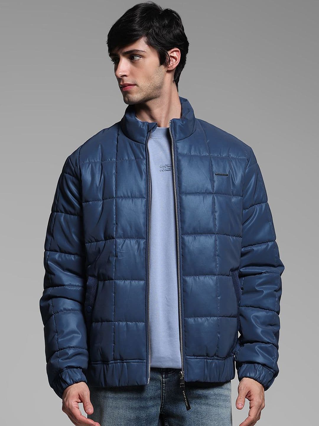 Jack & Jones Men Quilted Jacket with Patchwork - view 1