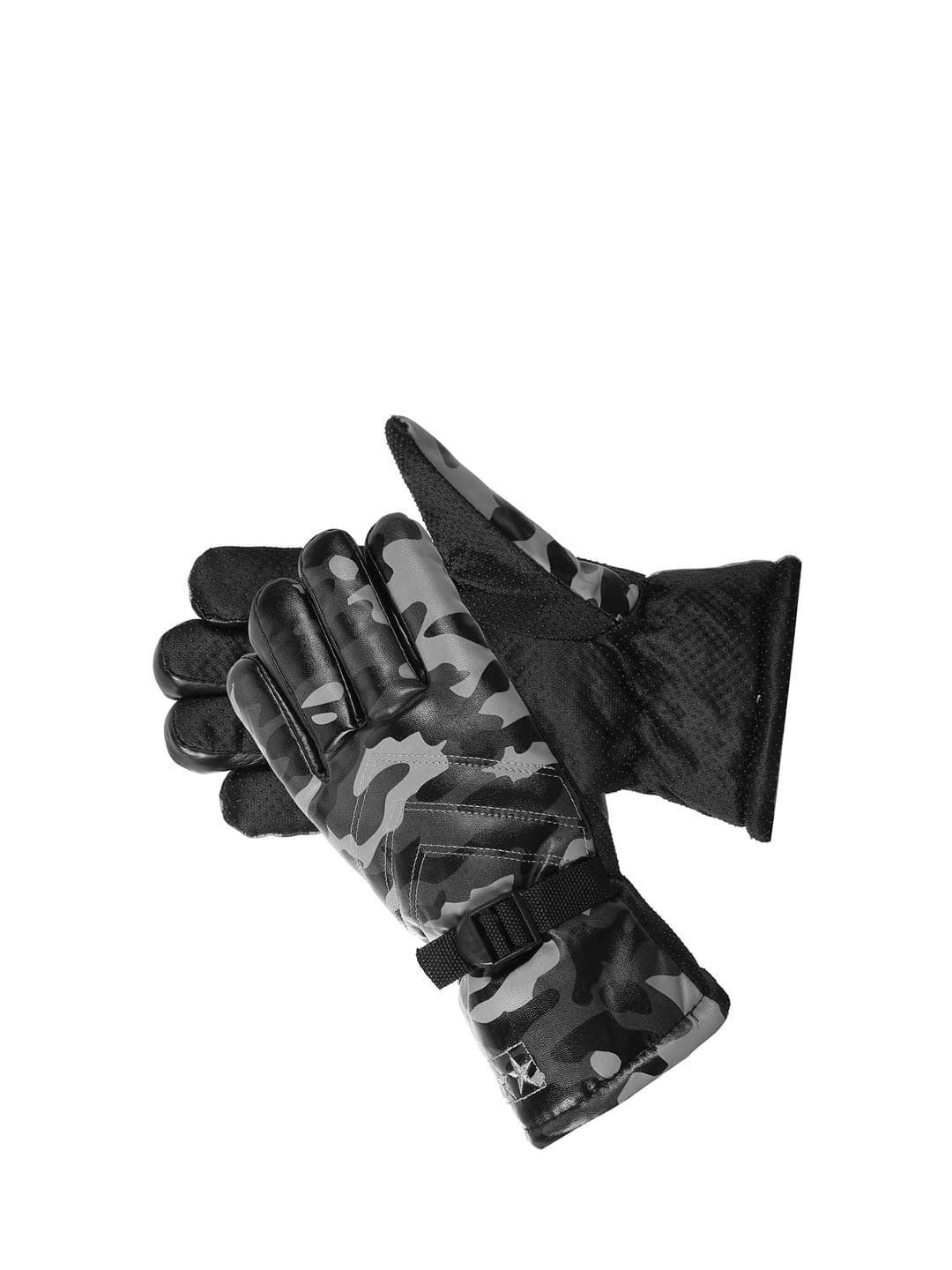 Alexvyan Men Protective Snow & Wind Proof Fur-Inside Thermal Riding Winter Soft Gloves - view 1
