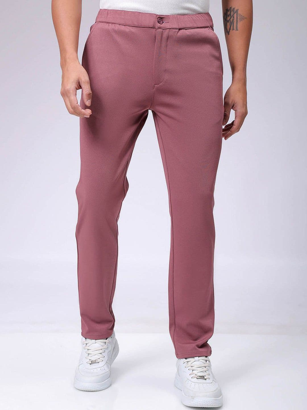 The Indian Garage Co. X Luxe Men Textured Slim Fit Trousers - view 1