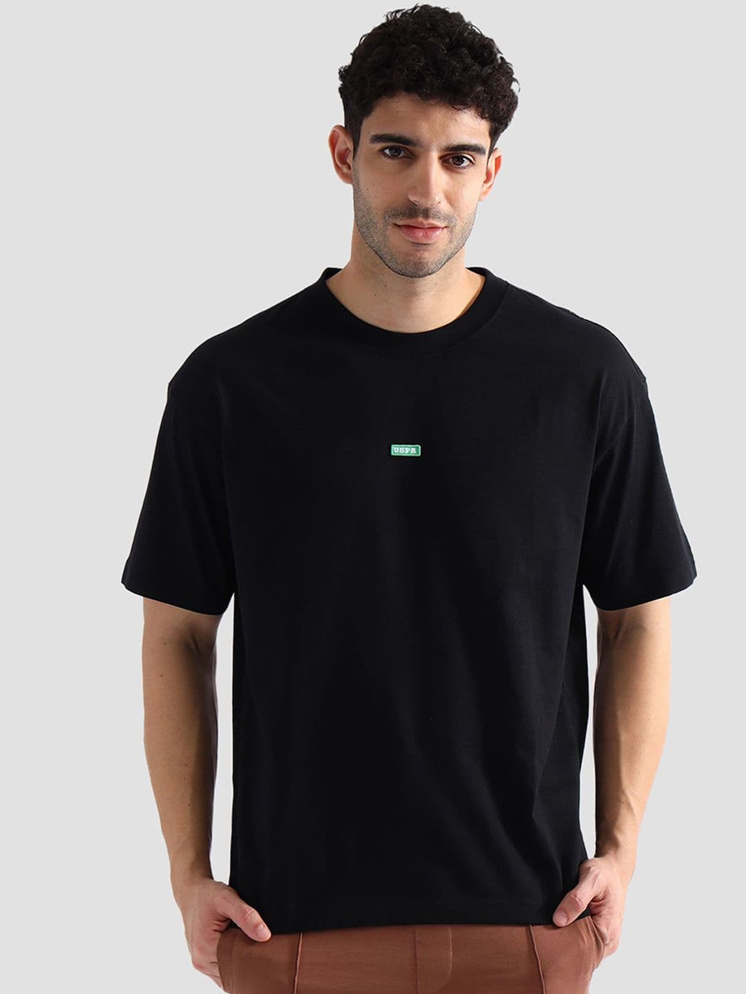 U.S. Polo Assn. Round Neck Pure Cotton Oversized Lounge T-Shirt - view 1