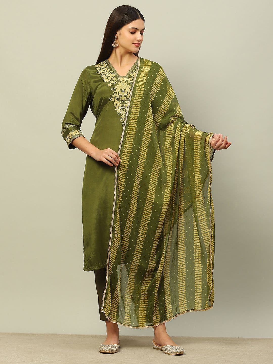 Rangriti Ethnic Motifs Printed Dupatta - view 1