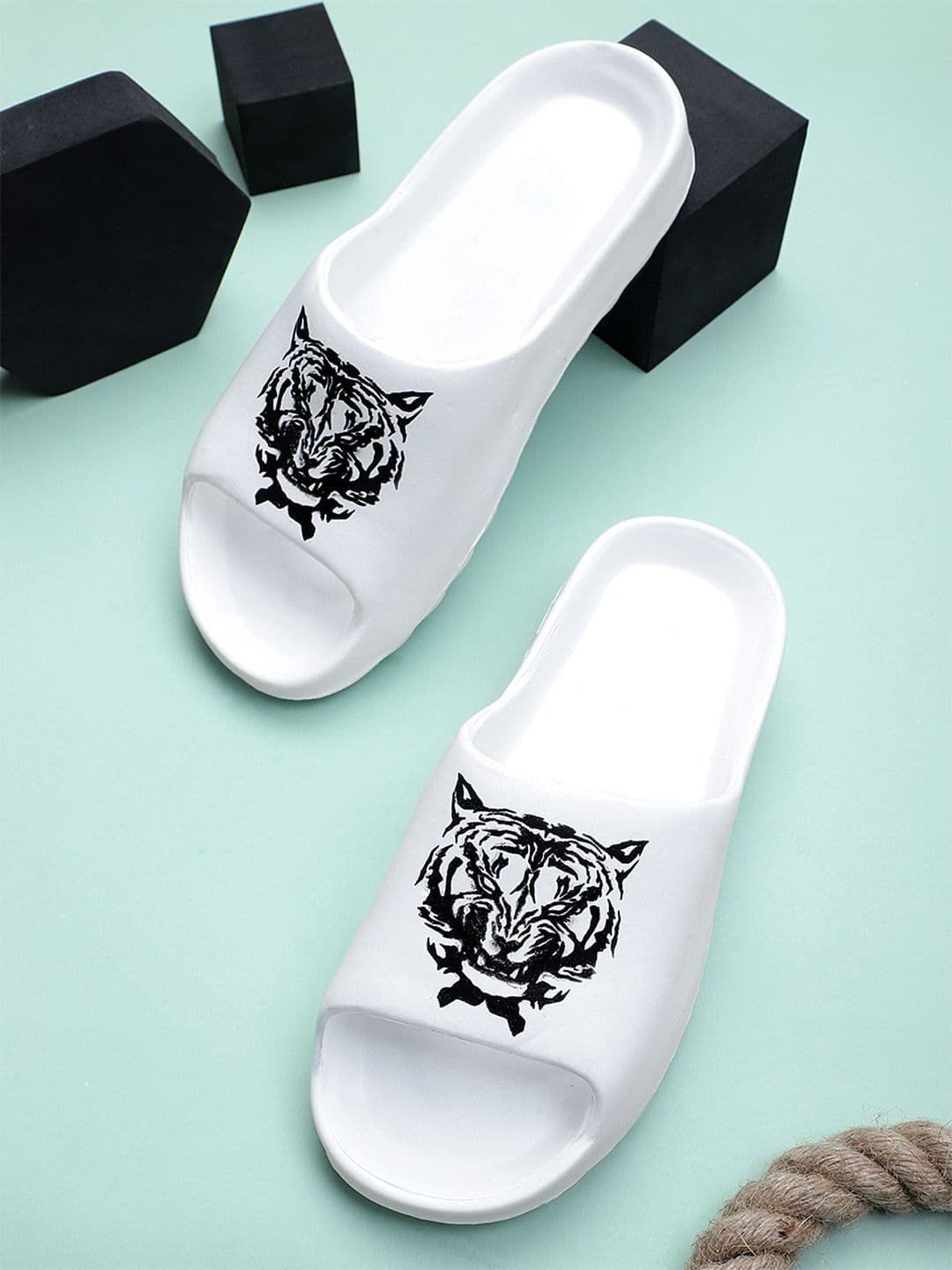 KAPYANSH Men Printed Rubber Sliders - view 1