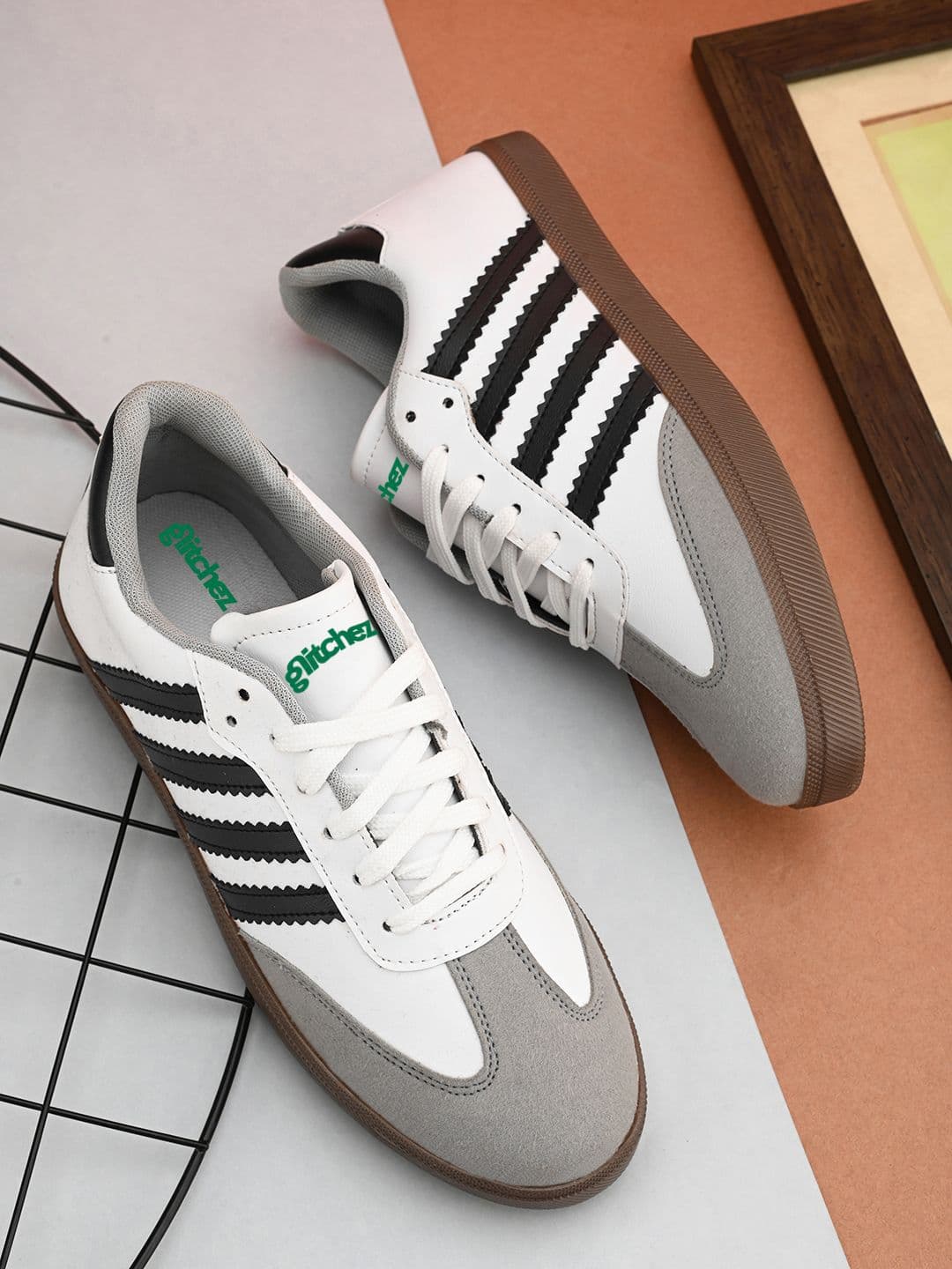 glitchez Men Striped Sneakers - view 1