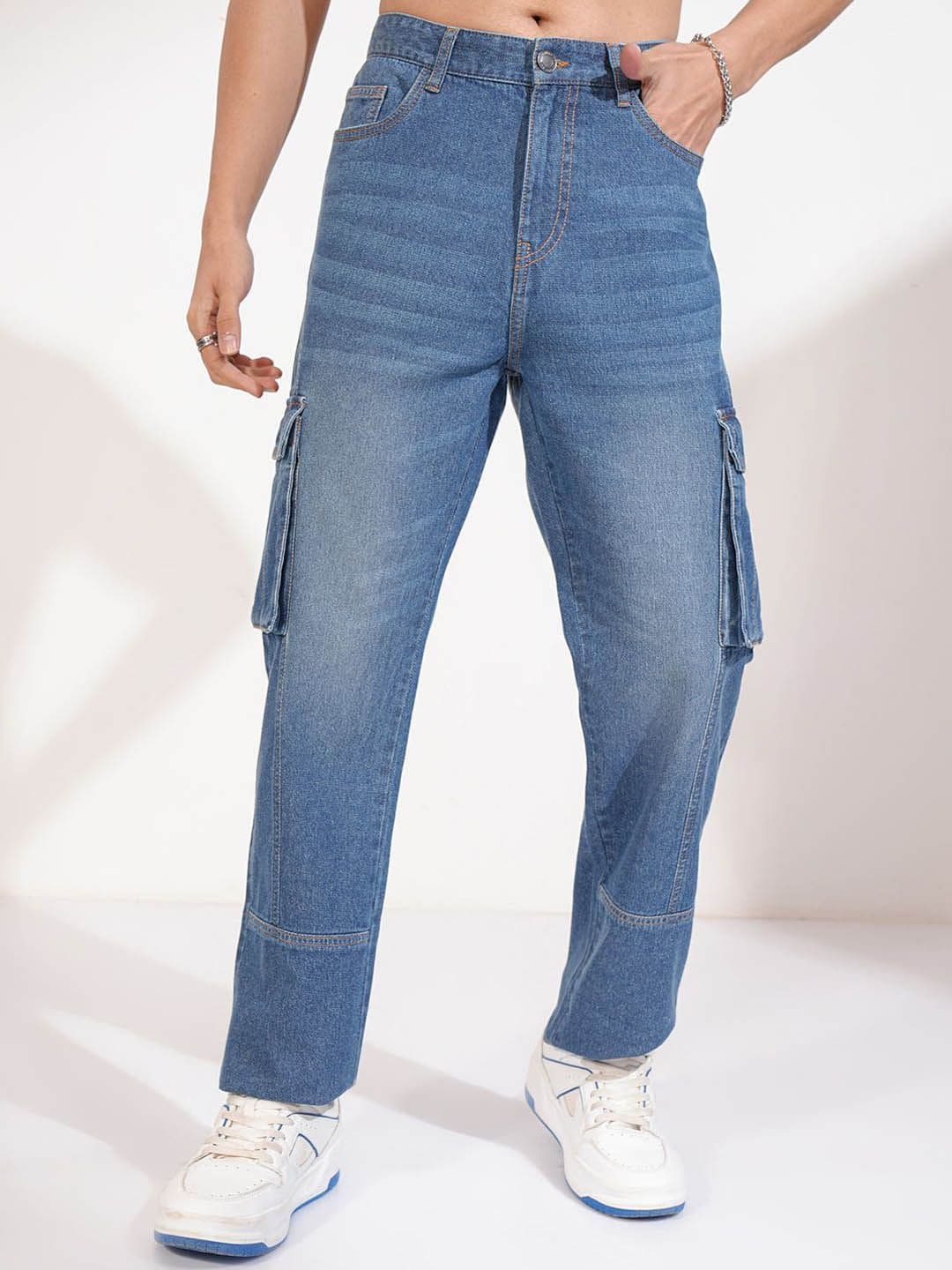 HIGHLANDER Men Cotton Straight Fit Light Fade Jeans - view 1