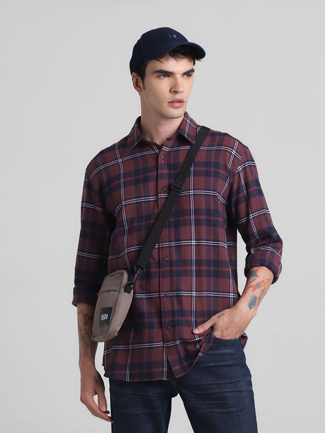 Jack & Jones Men Opaque Checked Casual Shirt - view 1