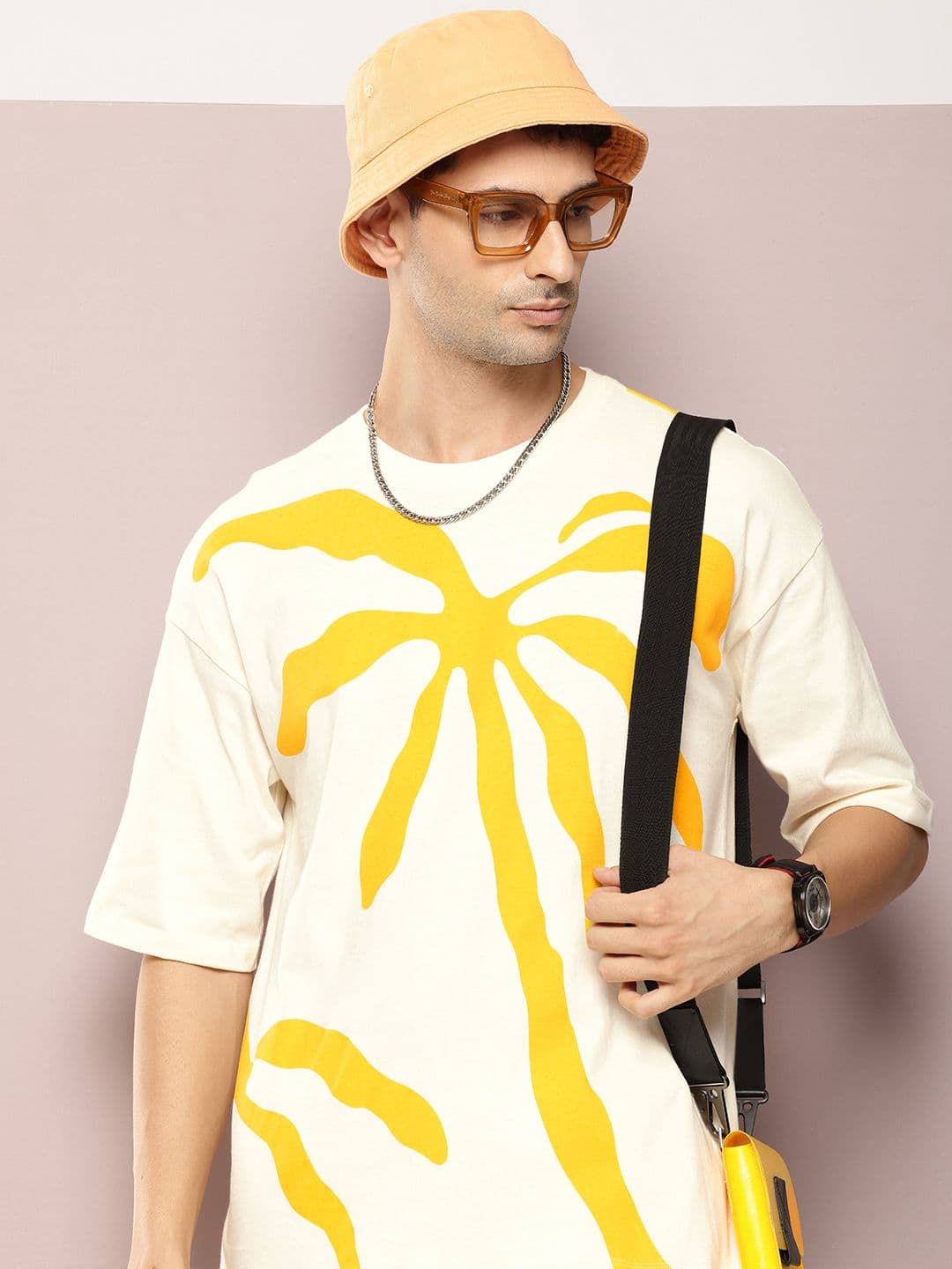Kook N Keech Printed Drop-Shoulder Sleeves Pure Cotton Oversized T-shirt - view 1