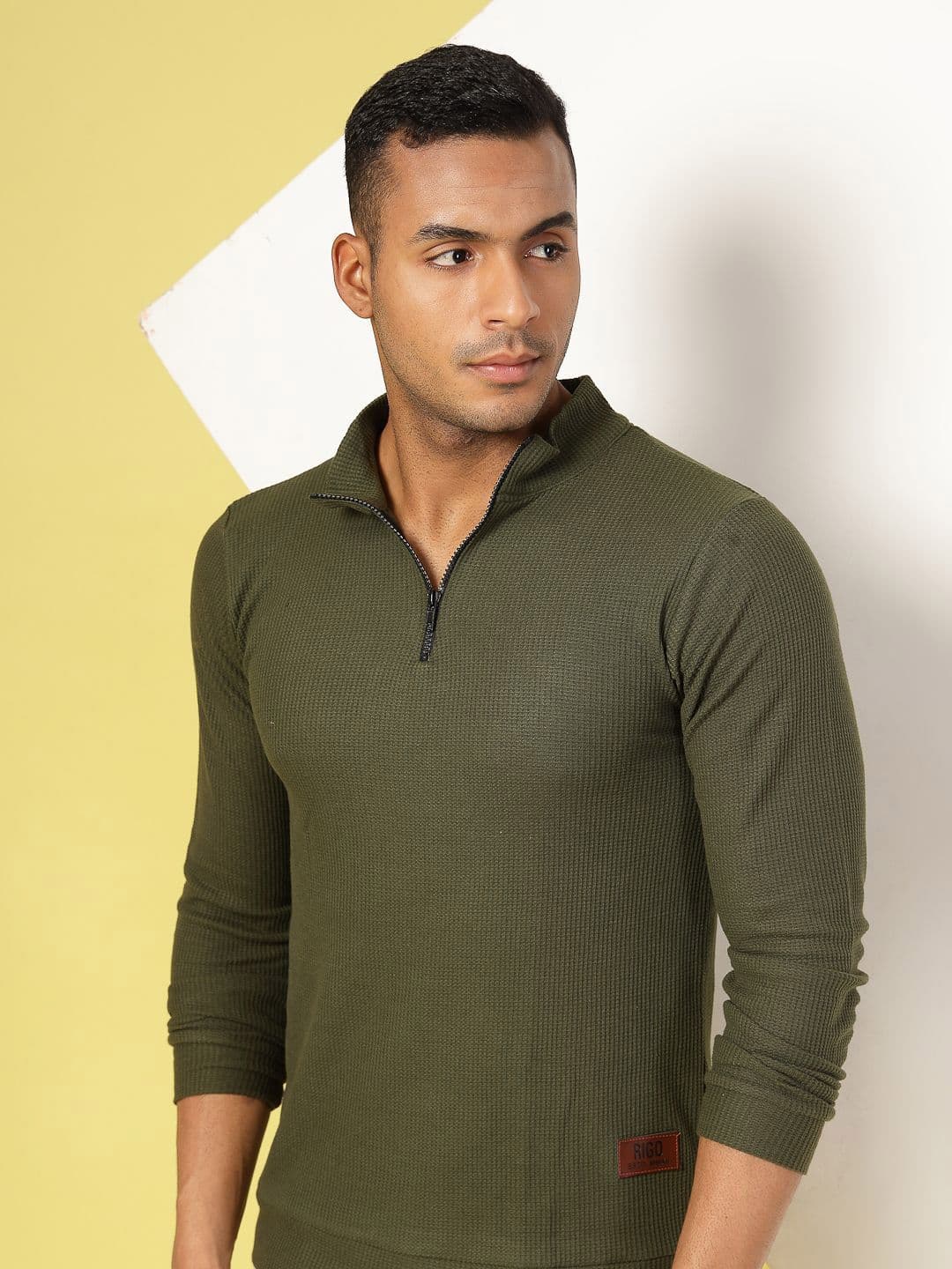 Rigo Men Henley Neck Slim Fit T-shirt - view 1