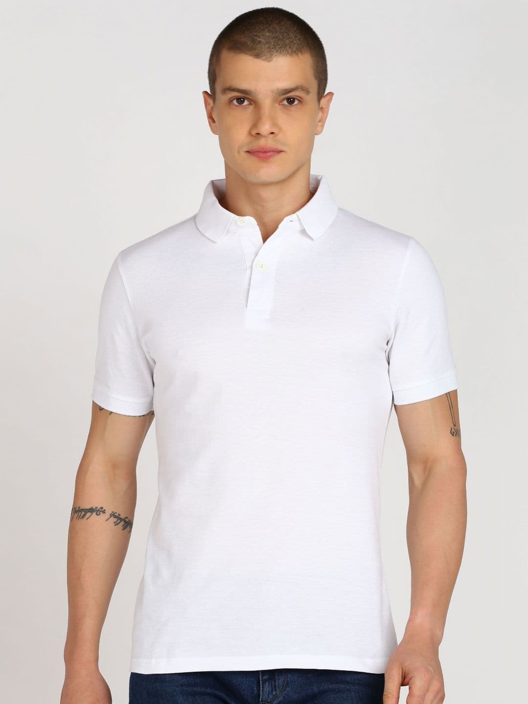 Provogue Men Polo Collar Pockets Slim Fit T-shirt - view 1