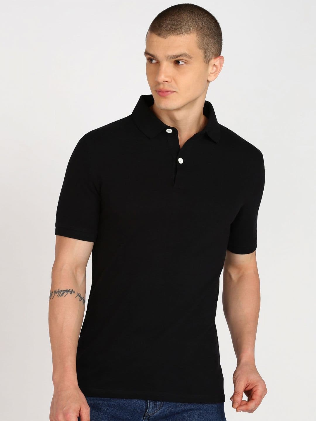 Provogue Men Polo Collar Pockets Slim Fit T-shirt - view 1