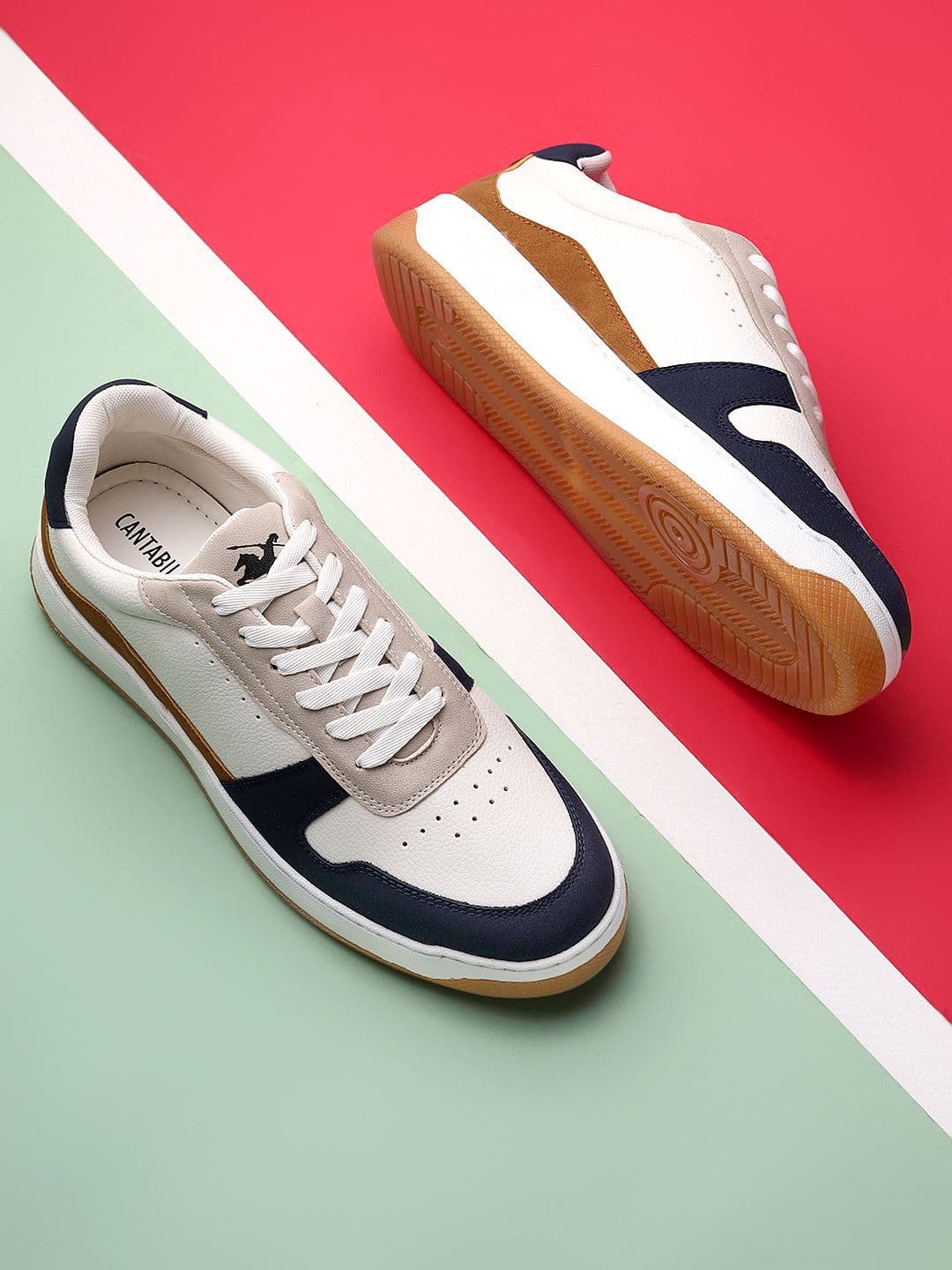 Cantabil Men Colourblocked PU Sneakers - view 1