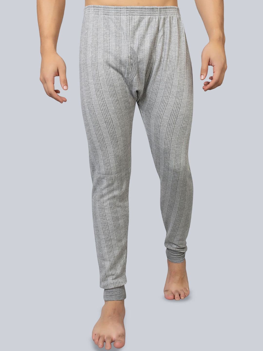 ZEFFIT Men Striped Mid-Rise Pure Cotton Thermal Bottom - view 1