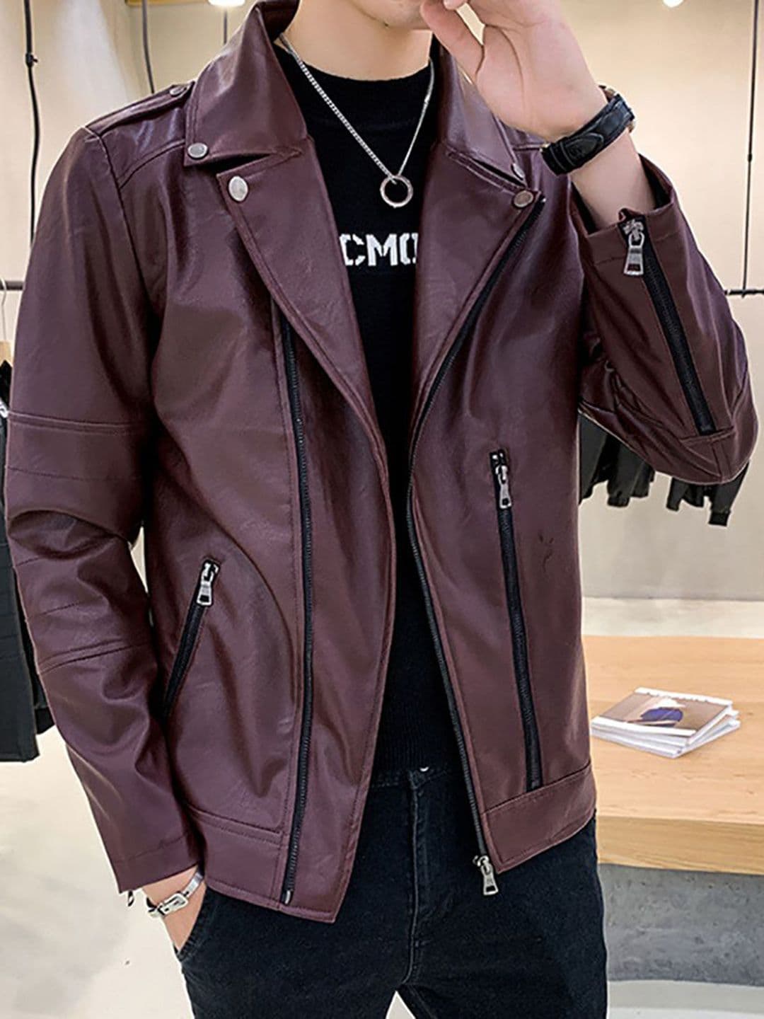 StyleCast x Revolte Men Leather Jacket - view 1