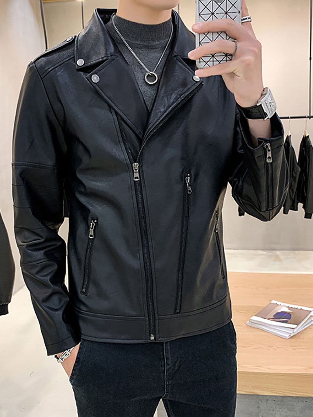 StyleCast x Revolte Men Leather Jacket - view 1