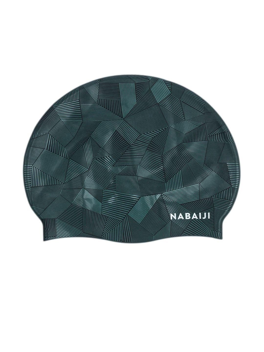 Decathlon Adults Black and Green Stability Swim Cap - view 1
