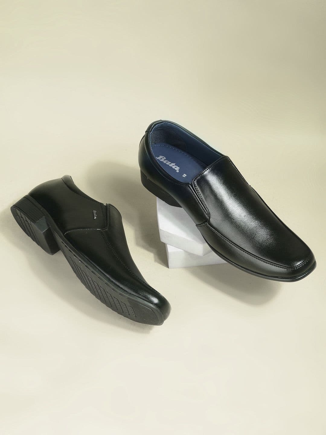 Bata Men Leather Formal Slip-Ons - view 1