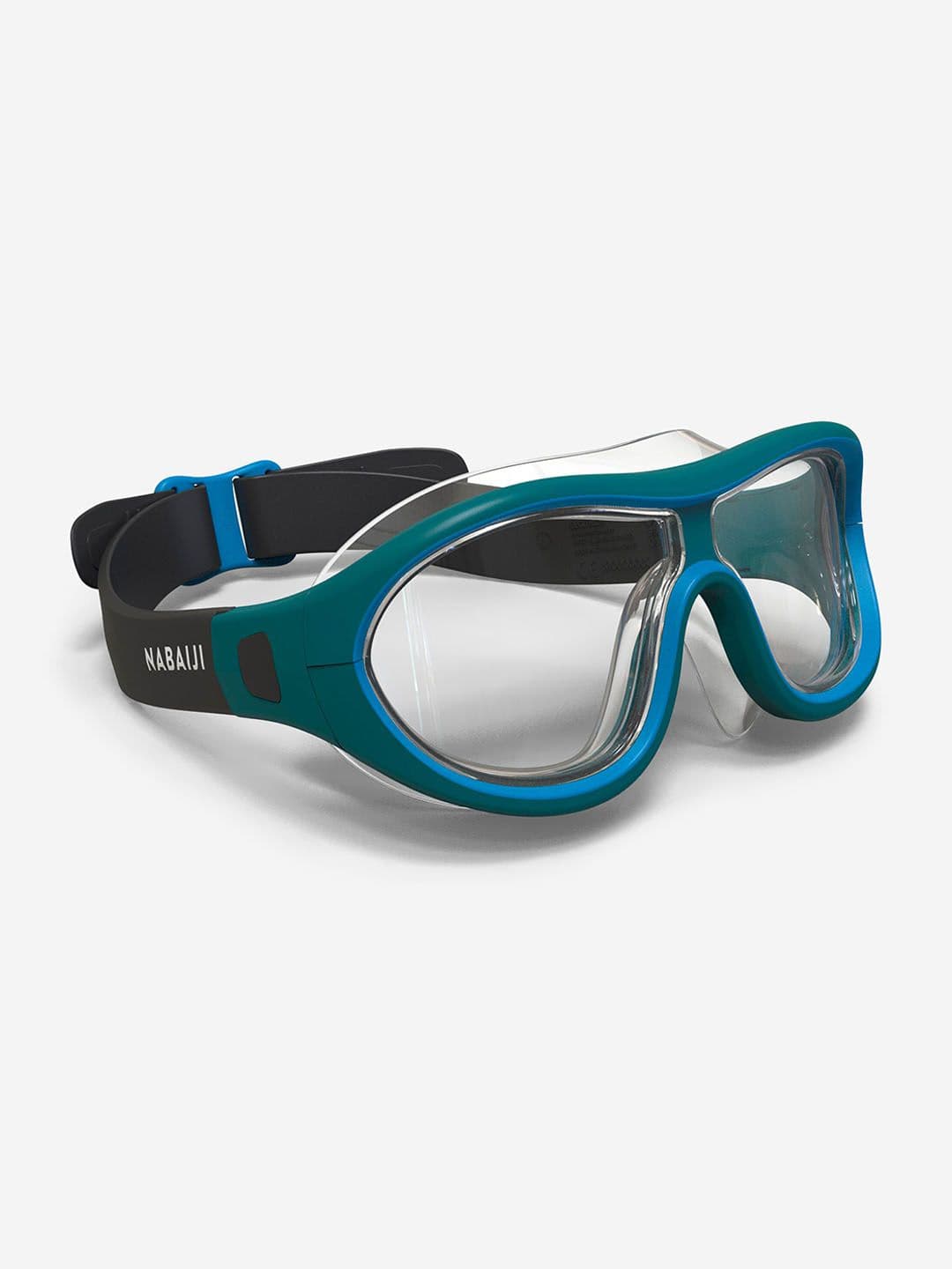 Decathlon Kids Blue and Black Sun Protection Swimming Goggles - view 1