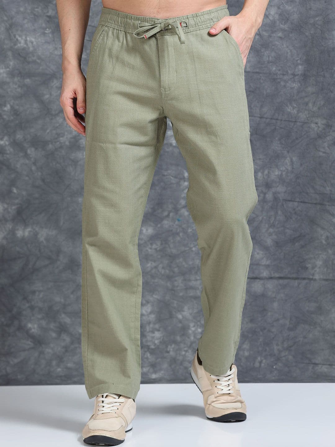 The Roadster Lifestyle Co Men Relaxed Fit Mid Rise Trousers - view 1