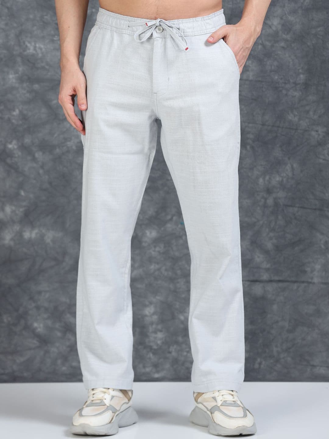 The Roadster Lifestyle Co Men Relaxed Fit Mid Rise Mid-Rise Trousers - view 1