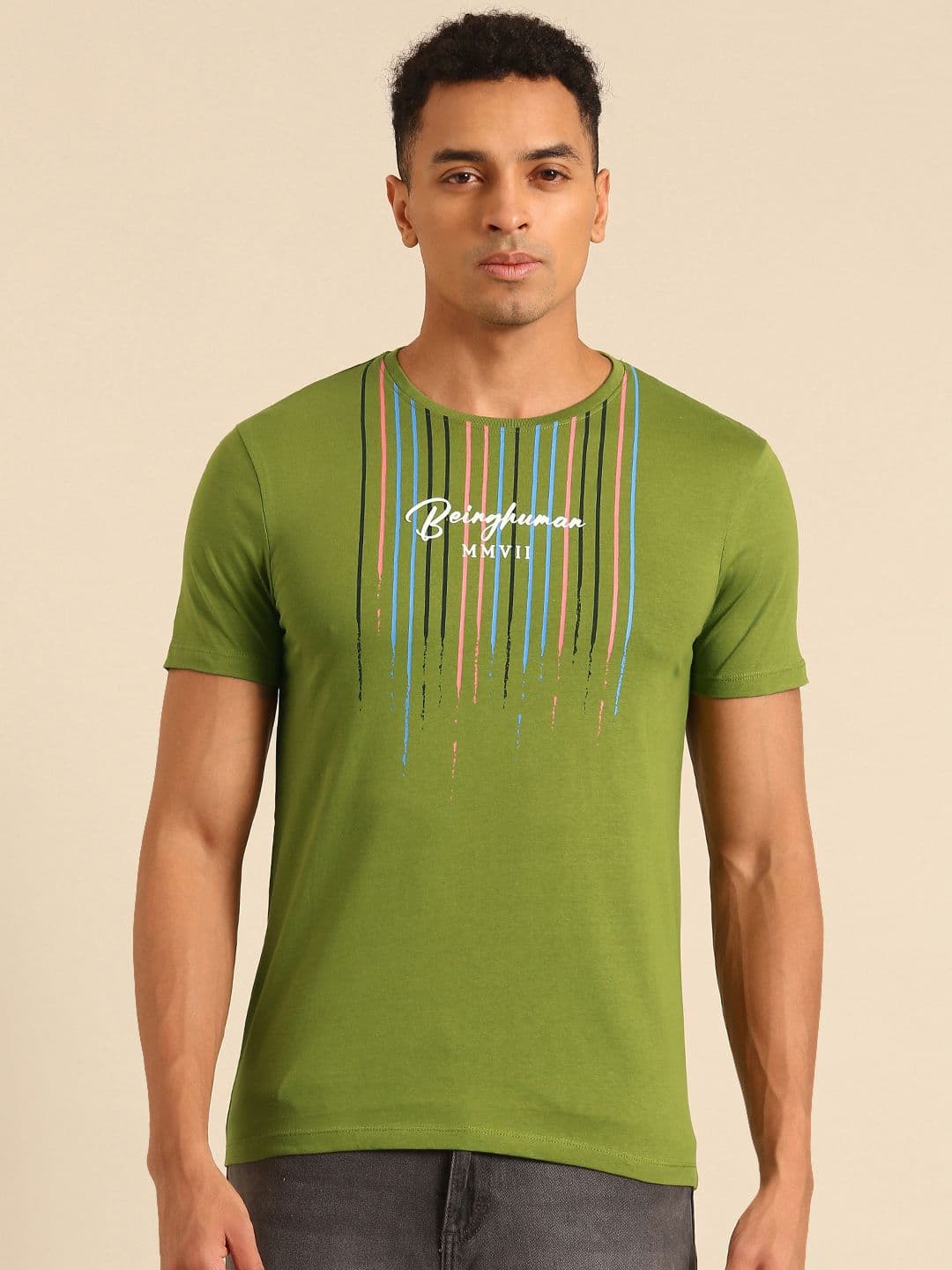 Being Human Typography Printed Pure Cotton T-shirt - view 1