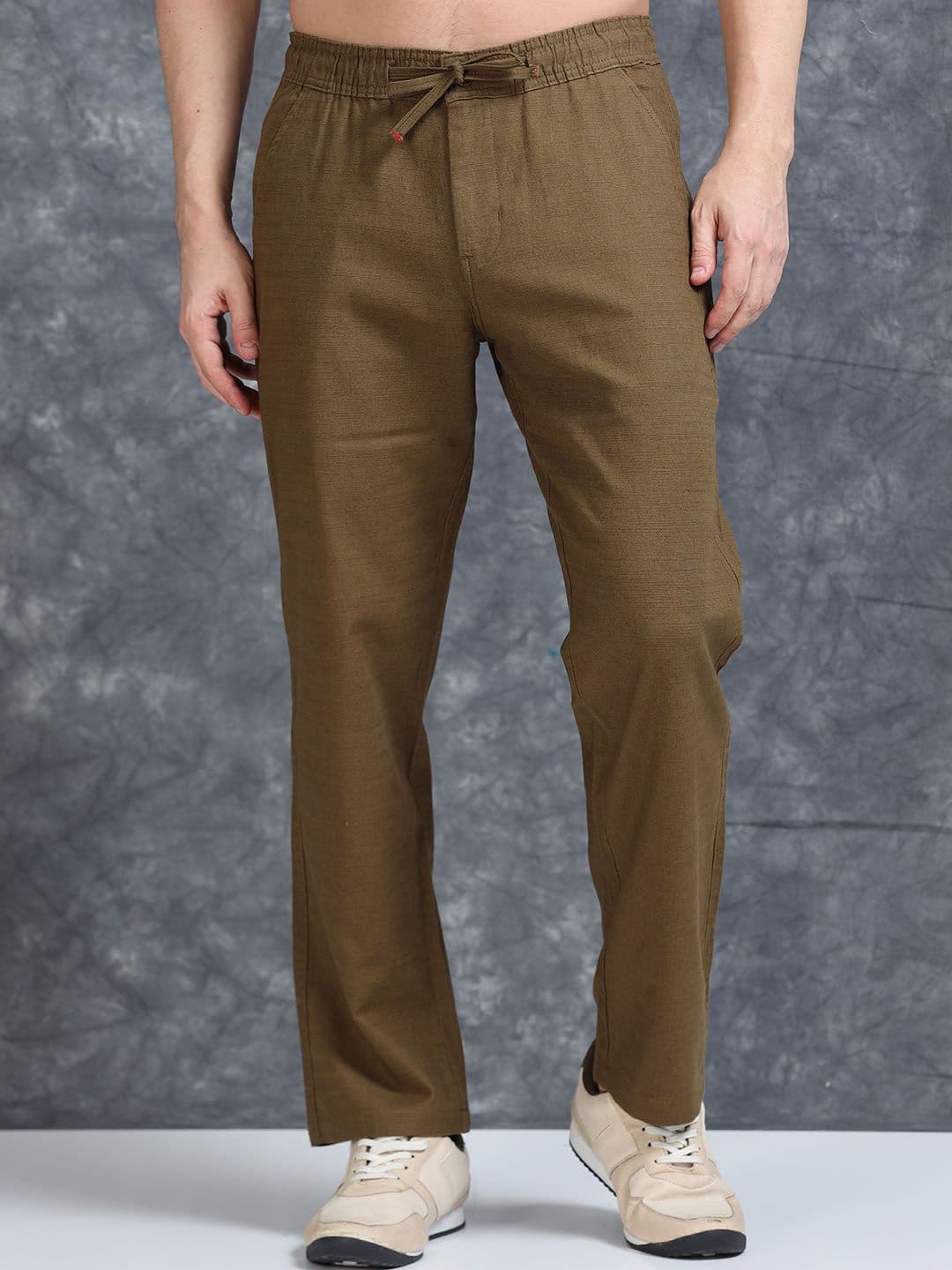 The Roadster Lifestyle Co Men Relaxed-Fit Regular Trousers - view 1