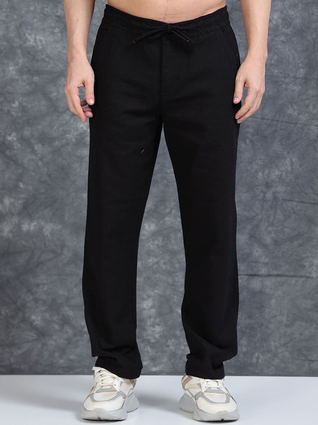 The Roadster Lifestyle Co. Men Linen Relaxed-Fit Regular Trousers - view 1