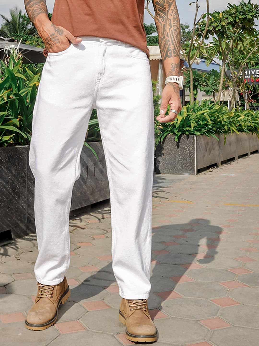 W.T.F - Witnessing True Fashion Men Pure Cotton Relaxed Fit Mid Rise Jeans - view 1