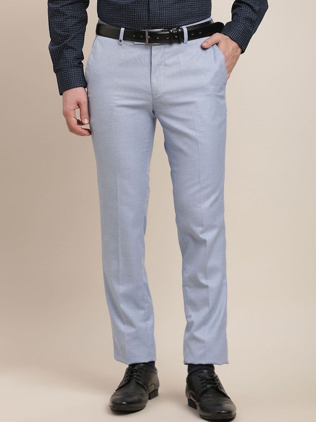 Turtle Men Tailored Slim Fit Formal Trousers - view 1