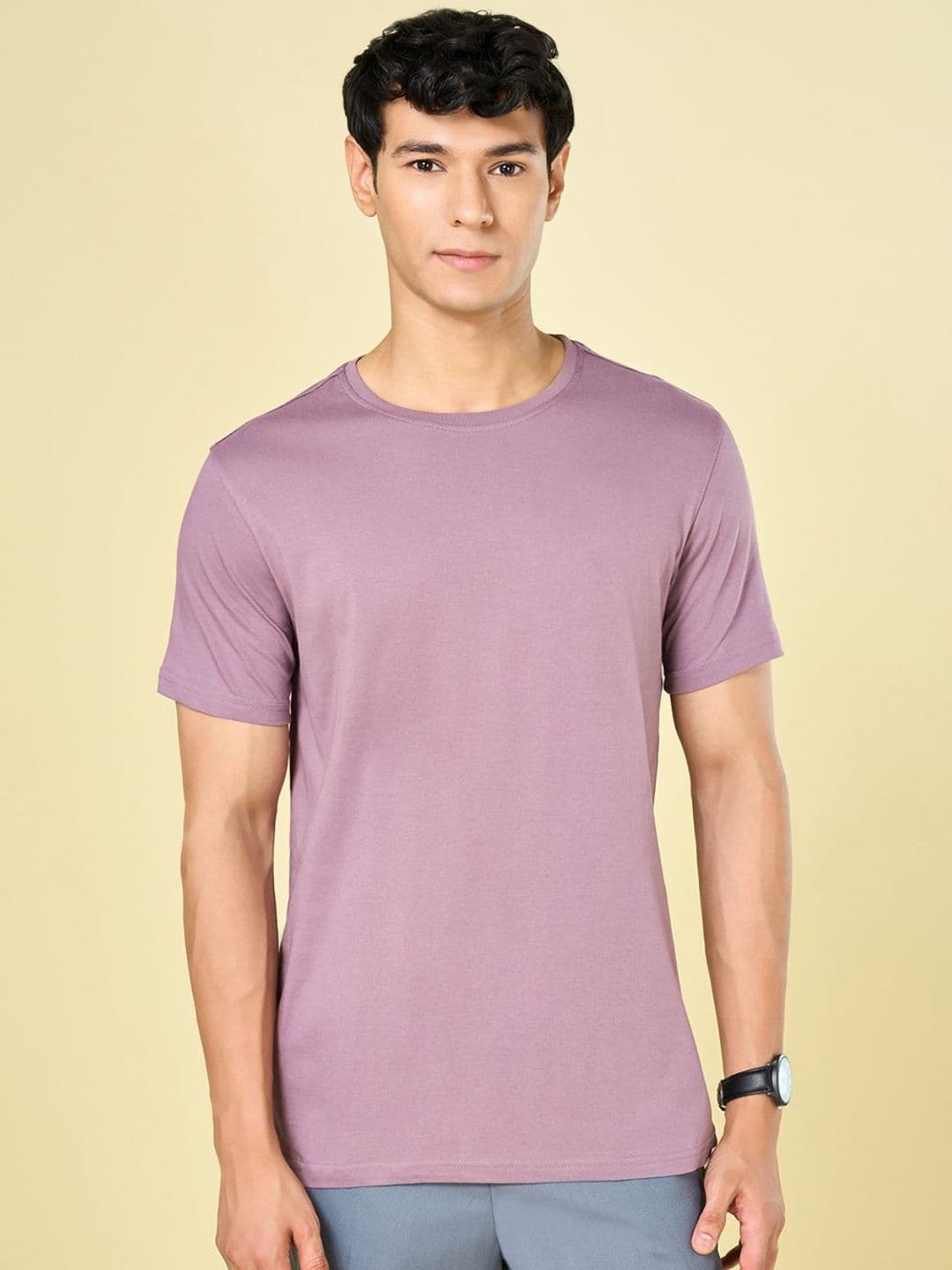 BYFORD by Pantaloons Men Raw Edge Slim Fit T-shirt - view 1