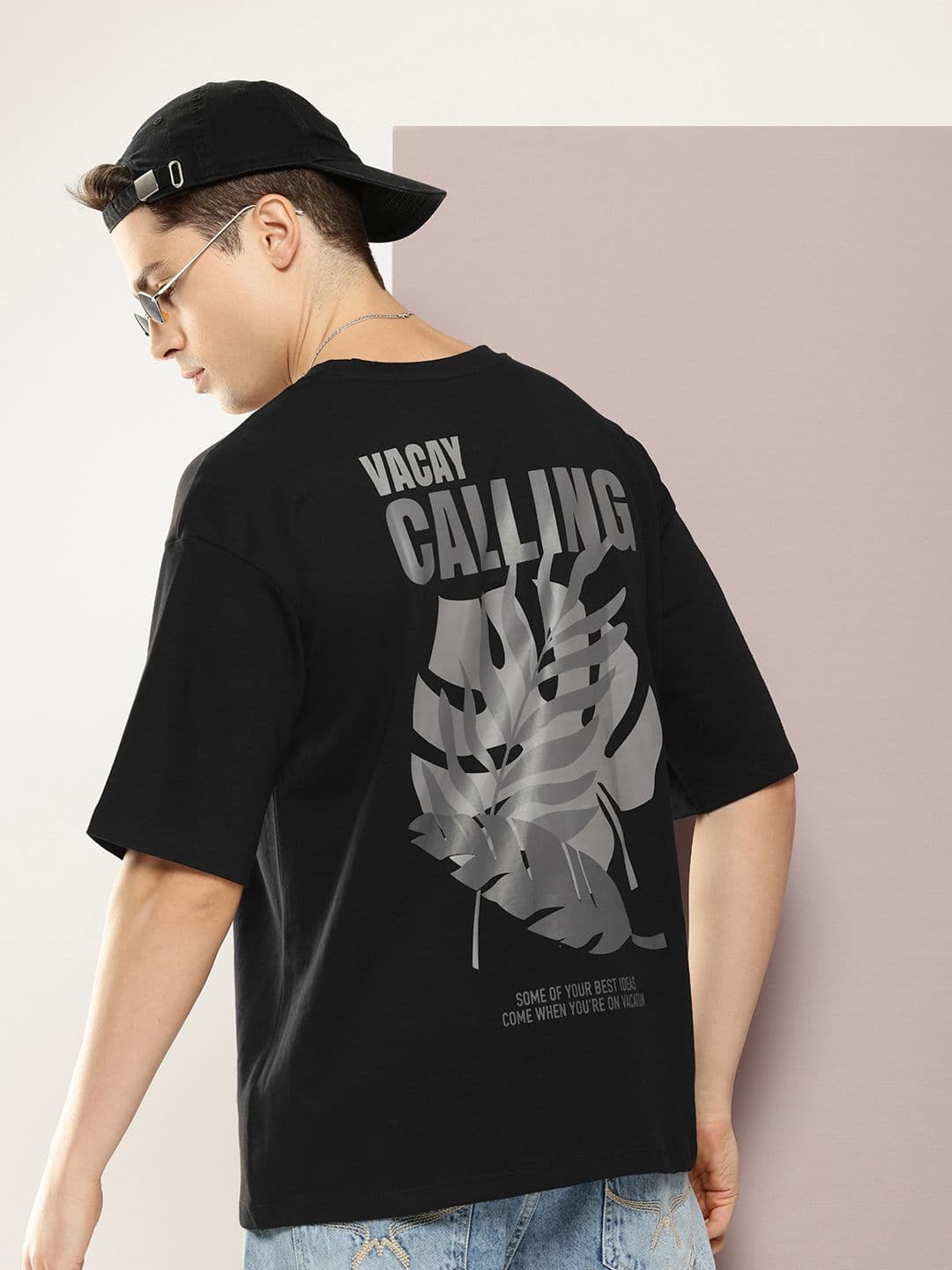 Kook N Keech Typography Printed Drop-Shoulder Sleeves Pure Cotton Oversized T-shirt - view 1