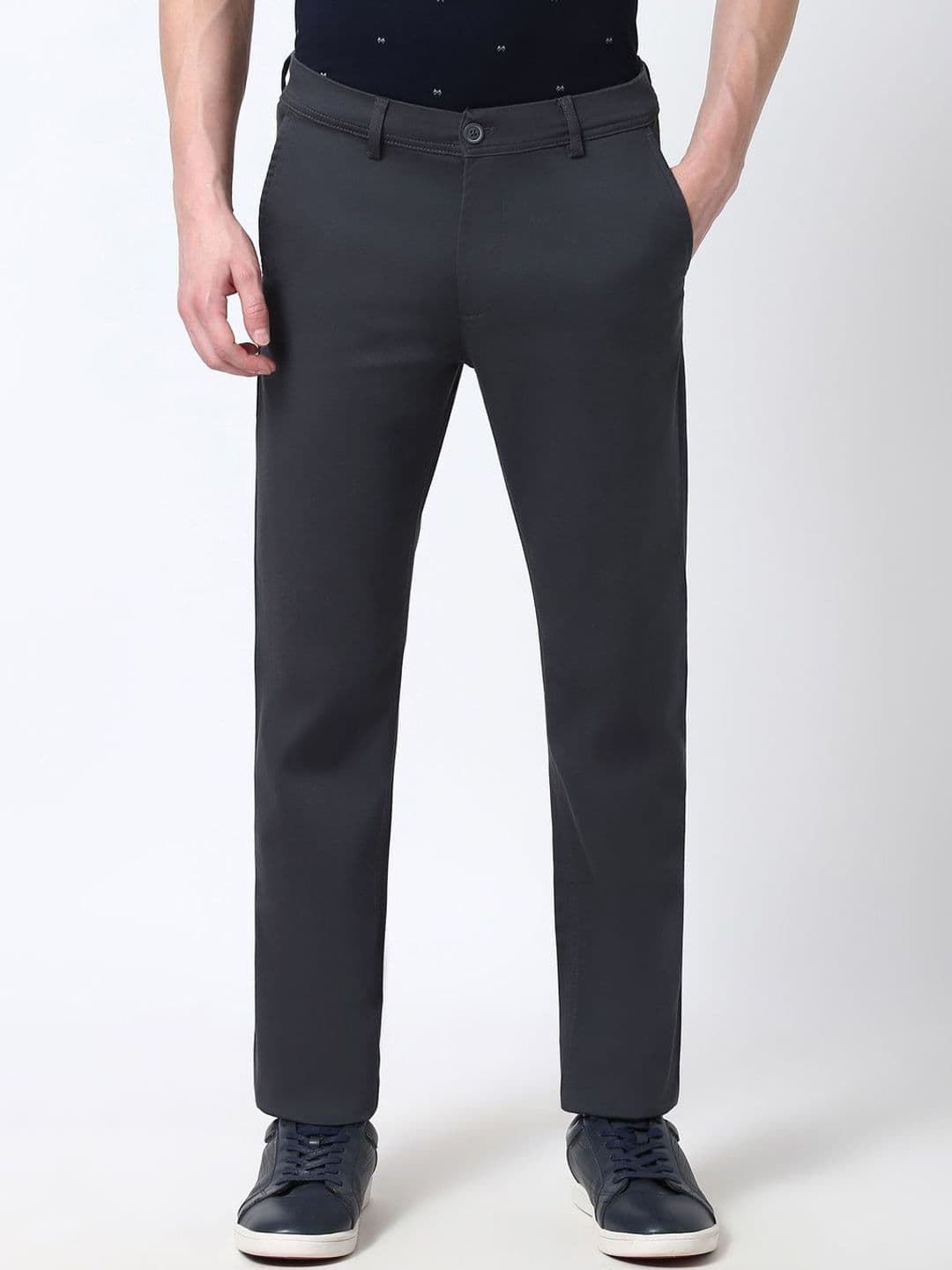 Peter England Casuals Men Super Slim Fit Mid-Rise Formal Trousers - view 1