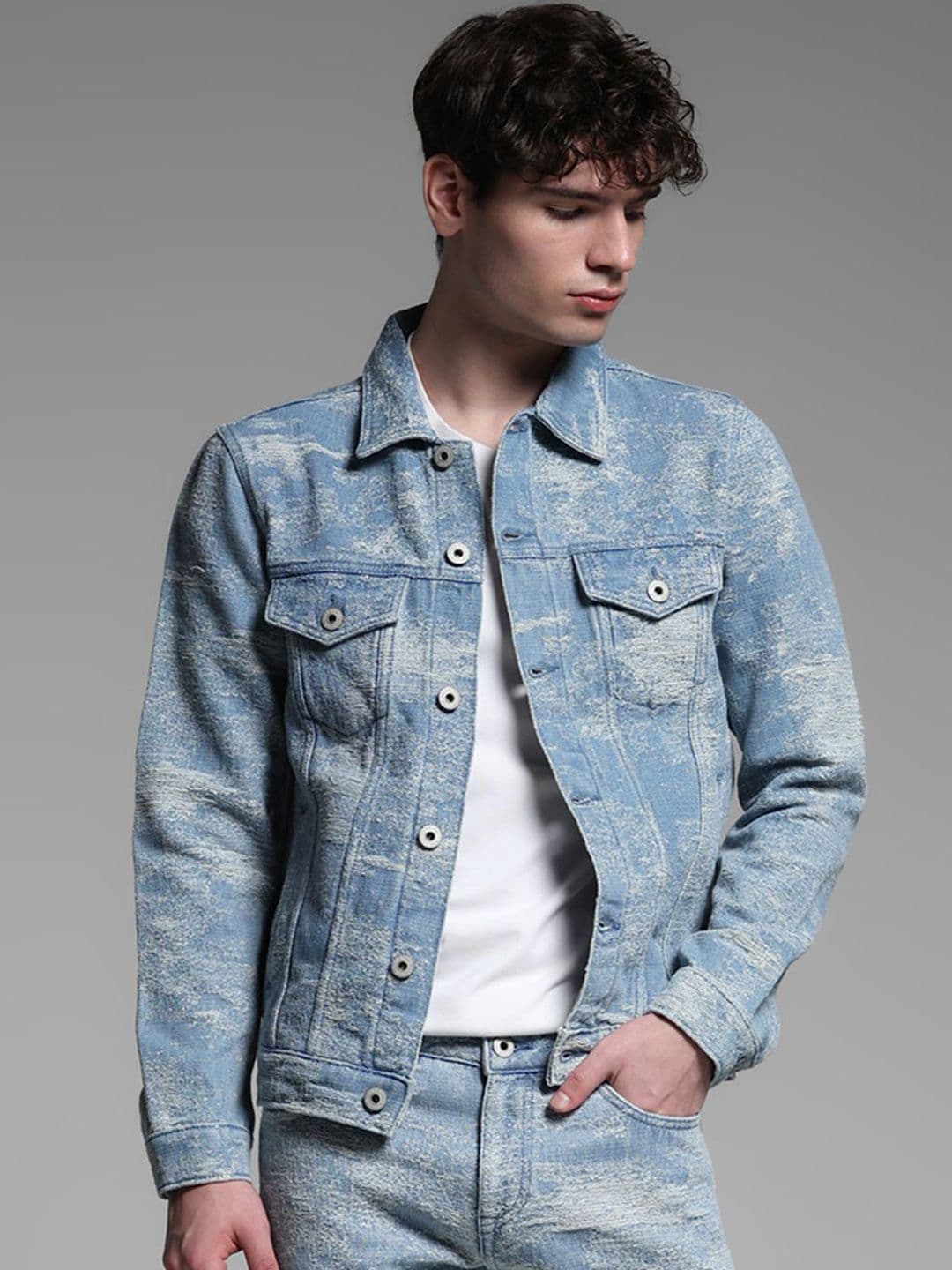 Jack & Jones Men Washed Denim Jacket - view 1
