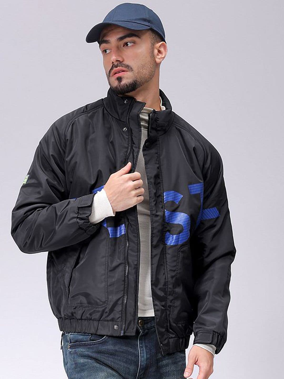 The Indian Garage Co Men Lightweight Puffer Jacket with Patchwork - view 1