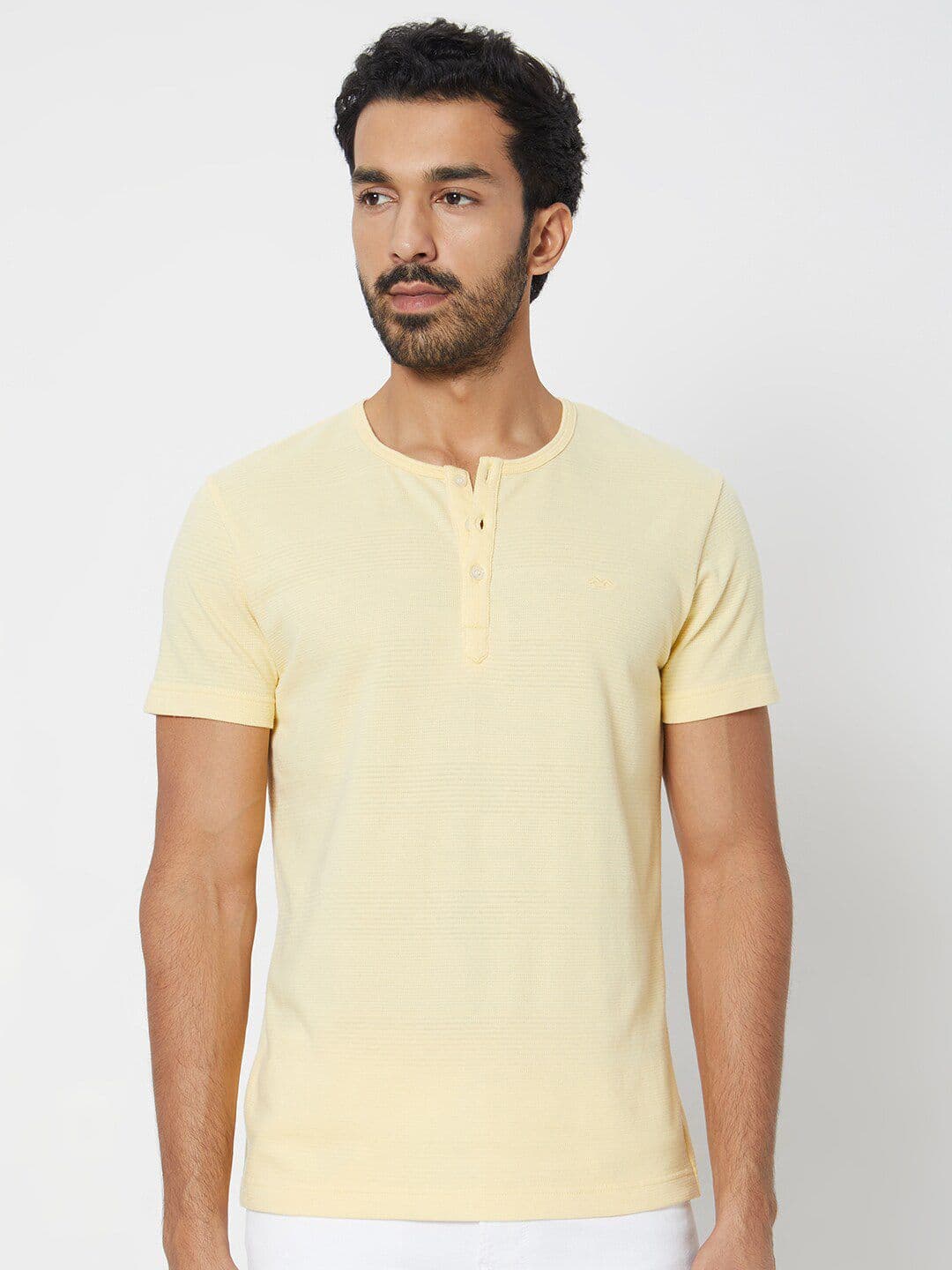Mufti Henley Neck Slim Fit T-shirt - view 1
