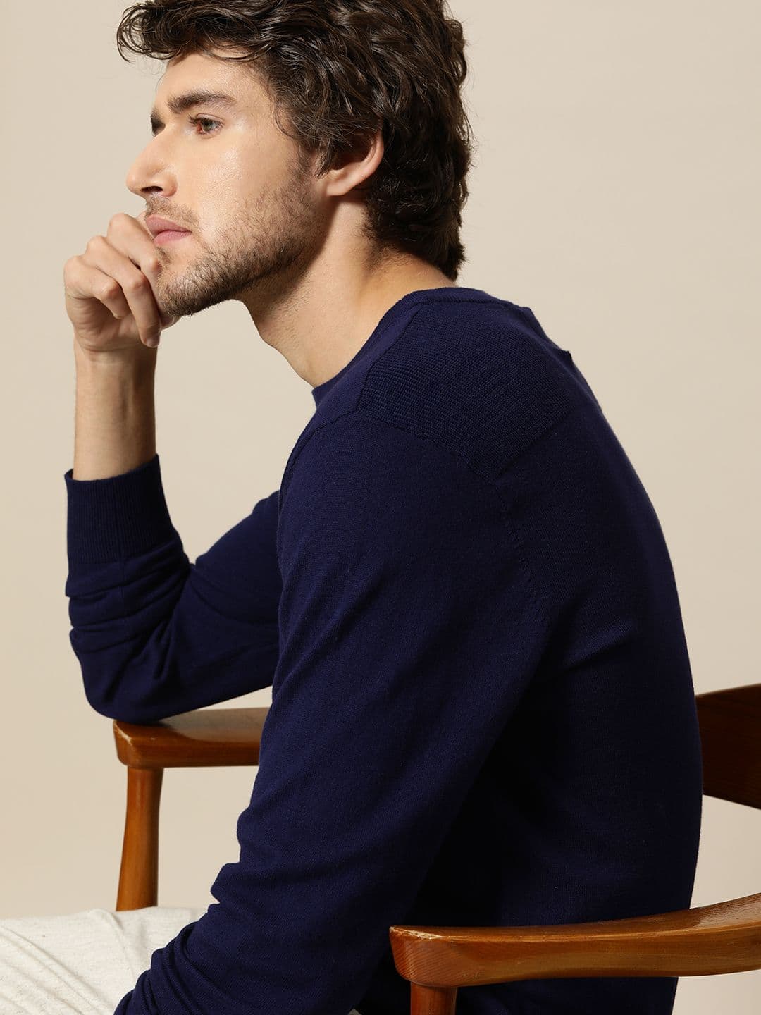 Mr Bowerbird Men Dark Blue Round Neck T-shirt - view 1