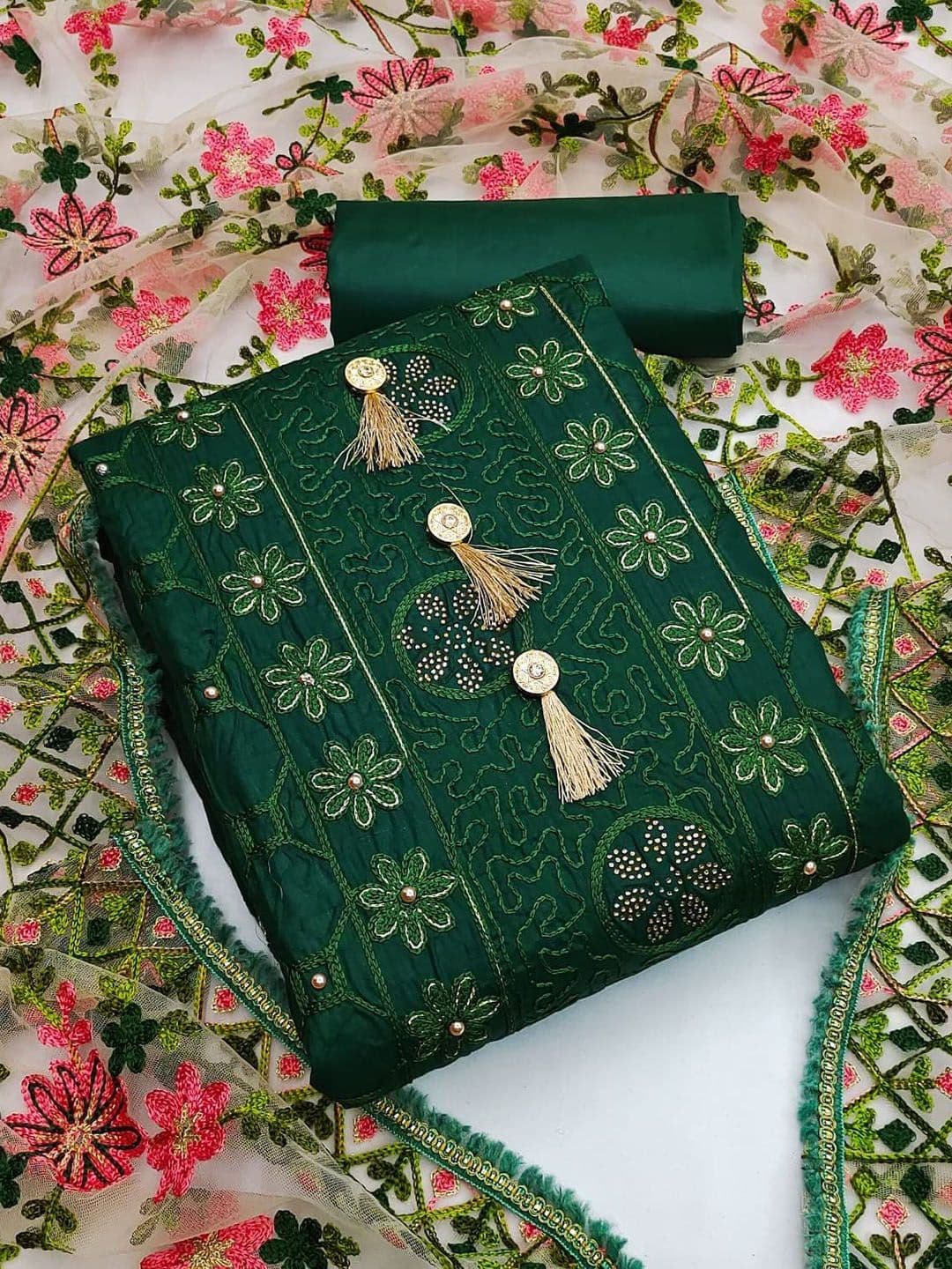 Suha Unstitched Dress Material - view 1