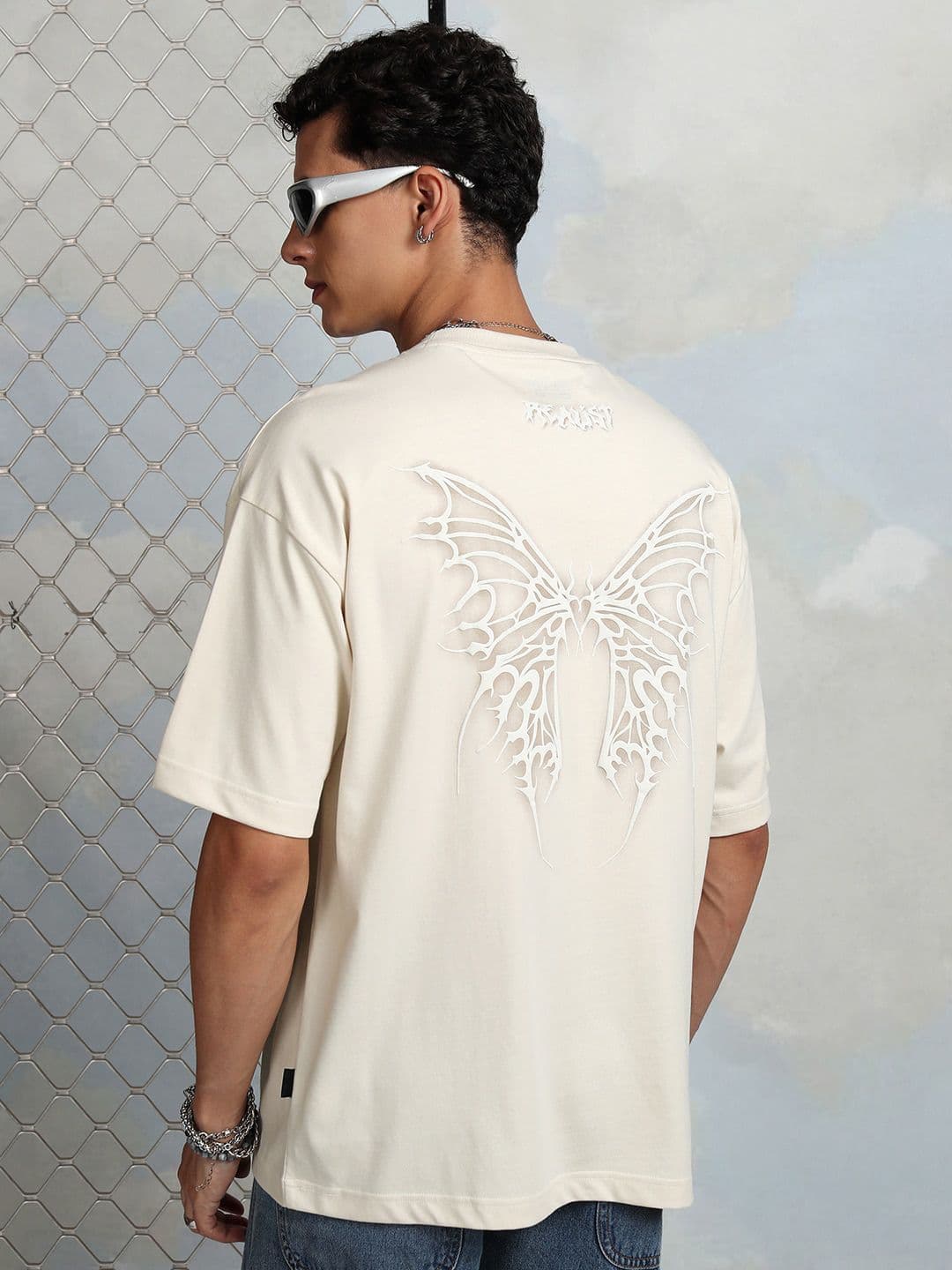 HIGHLANDER Graphic Printed Oversized Cotton T-shirt - view 1