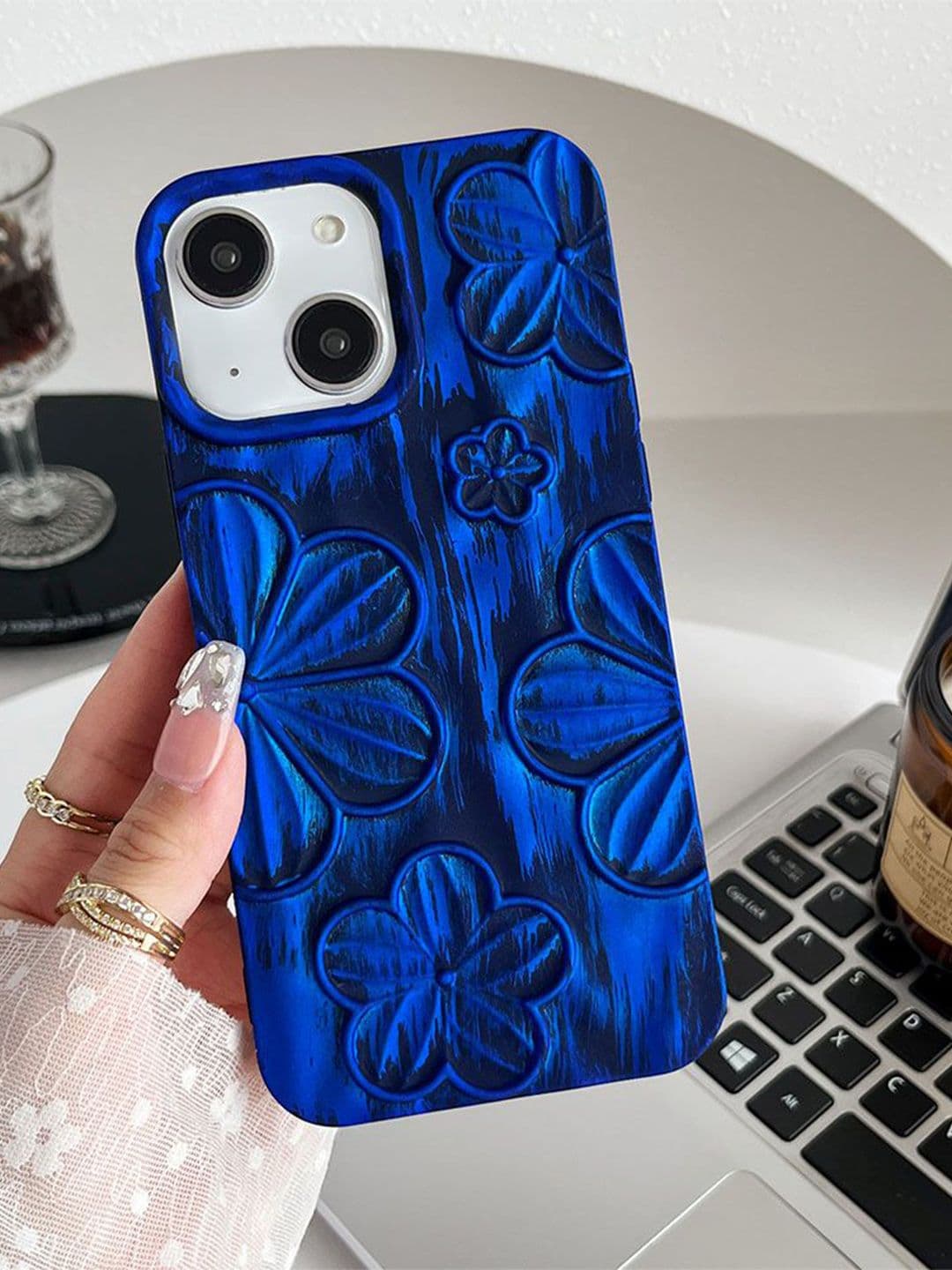Luxury Kase Floral Printed iPhone 15 Back Case Mobile Accessories - view 1