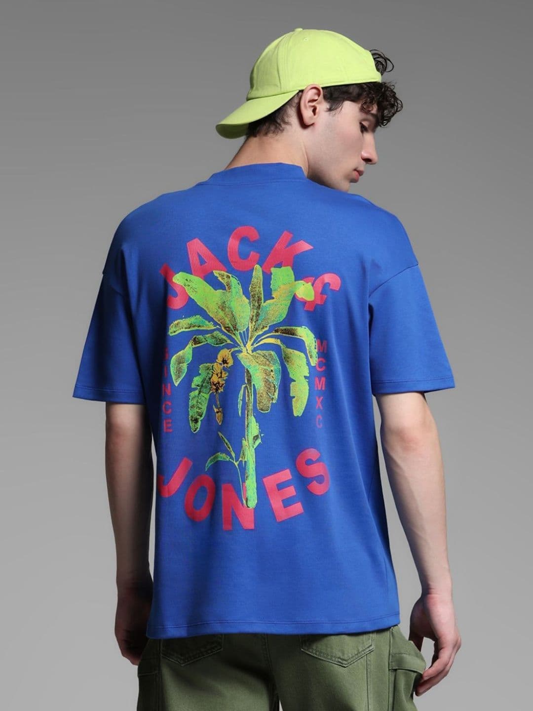 Jack & Jones Men Printed Raw Edge Oversized T-shirt - view 1